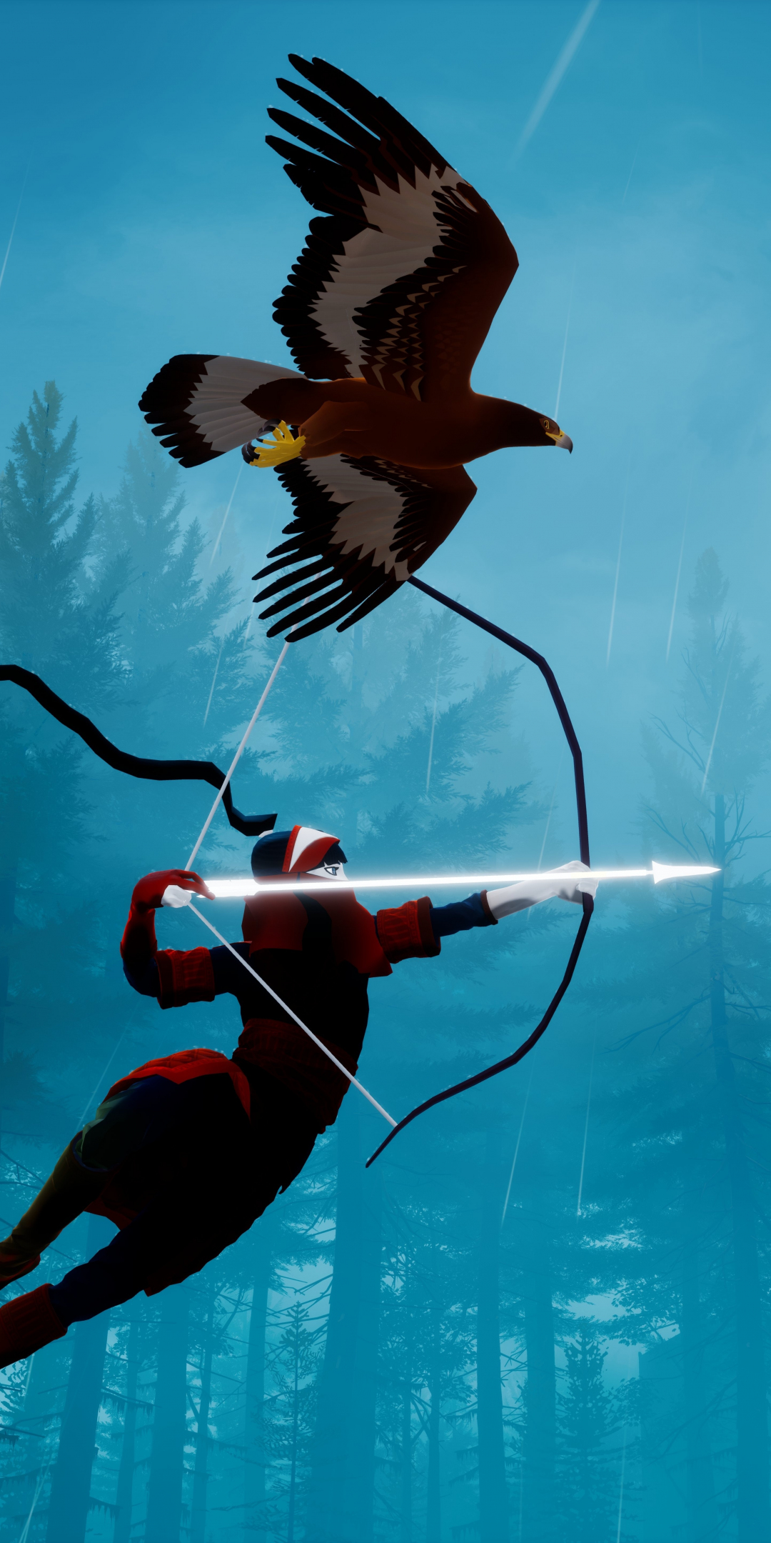 The Pathless, video game, archer and falcon, game, 1080x2160 wallpaper