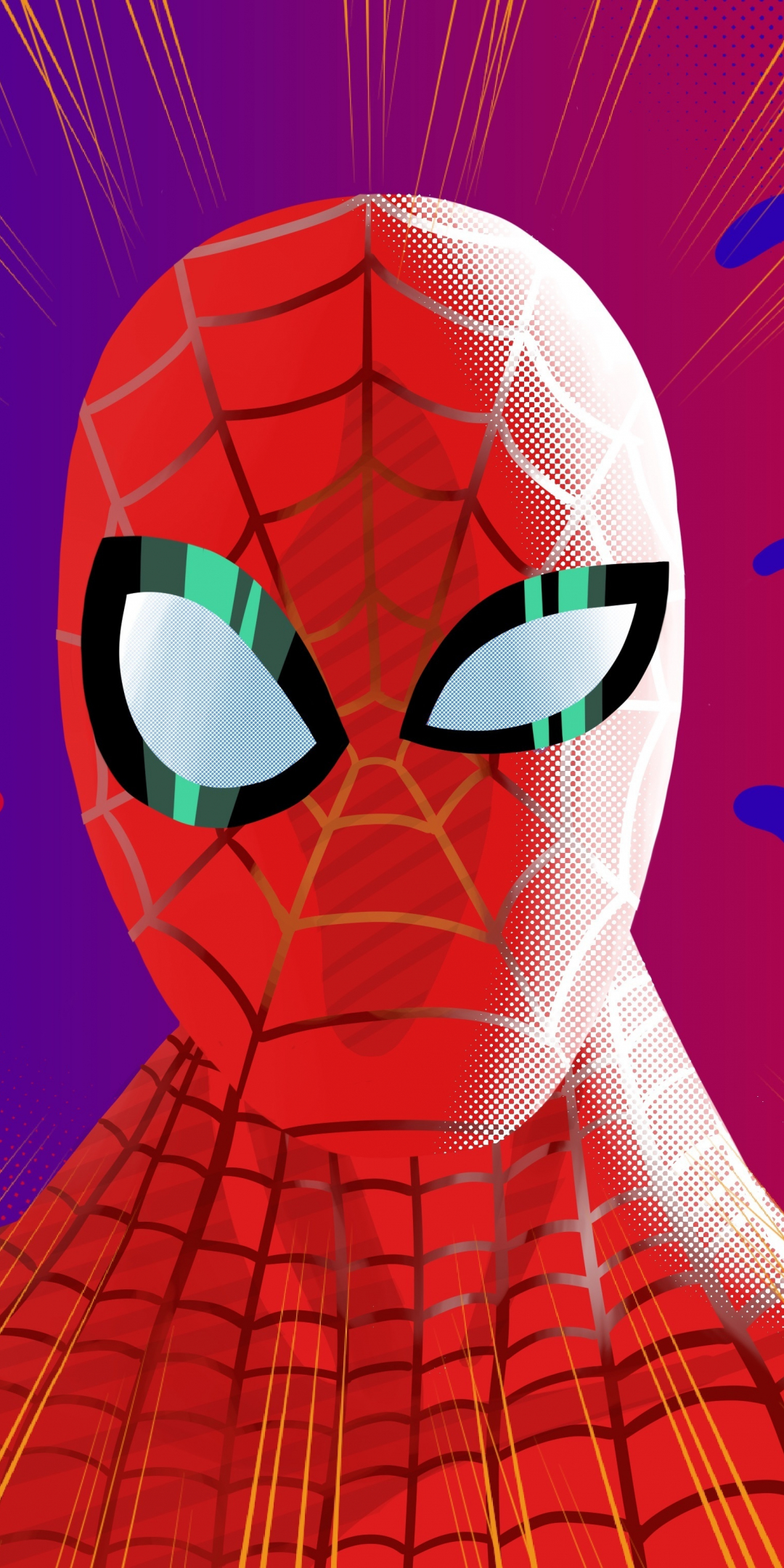 Spider-man, spider-sense, abstract, art, 1080x2160 wallpaper
