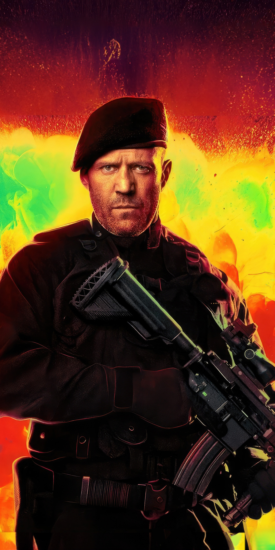 Jason Statham as Lee Christmas, The Expendables 4, 2023 movie, 1080x2160 wallpaper