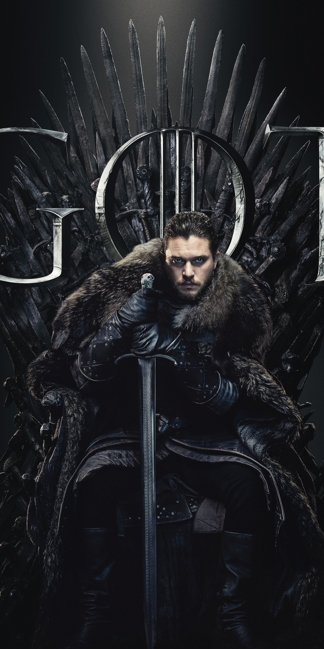 Jon Snow, Kit Harington, Game of Thrones, King of Winterfell, Season 8, Finale, 2019, 1080x2160 wallpaper