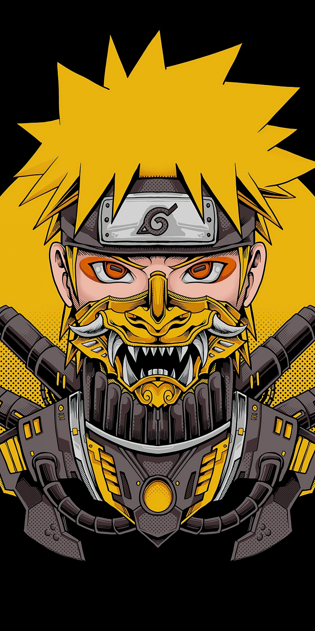 Naruto Uzumaki, minimal, the man behind the mask, anime, 1080x2160 wallpaper