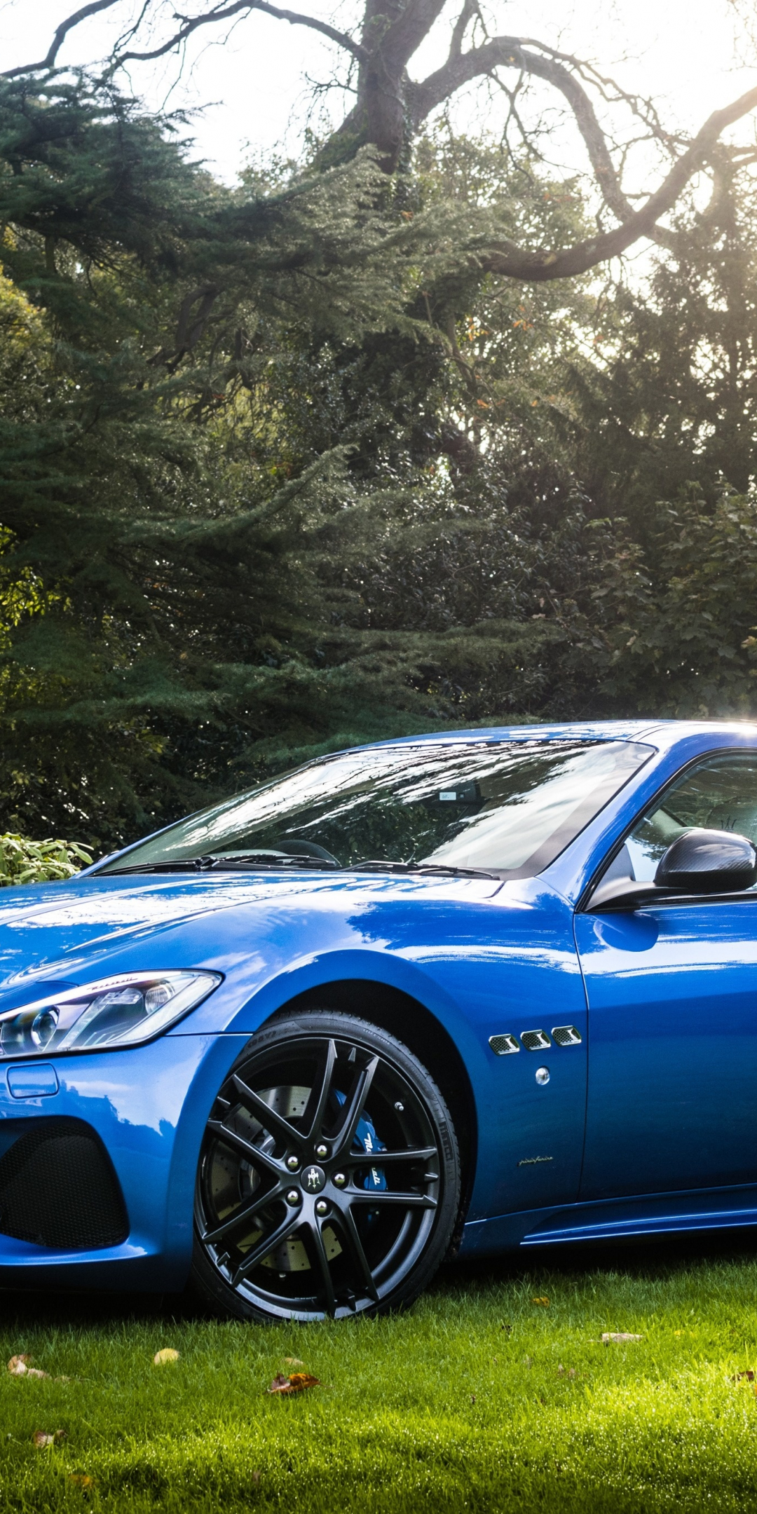 Maserati Granturismo, blue, sports car, 1080x2160 wallpaper