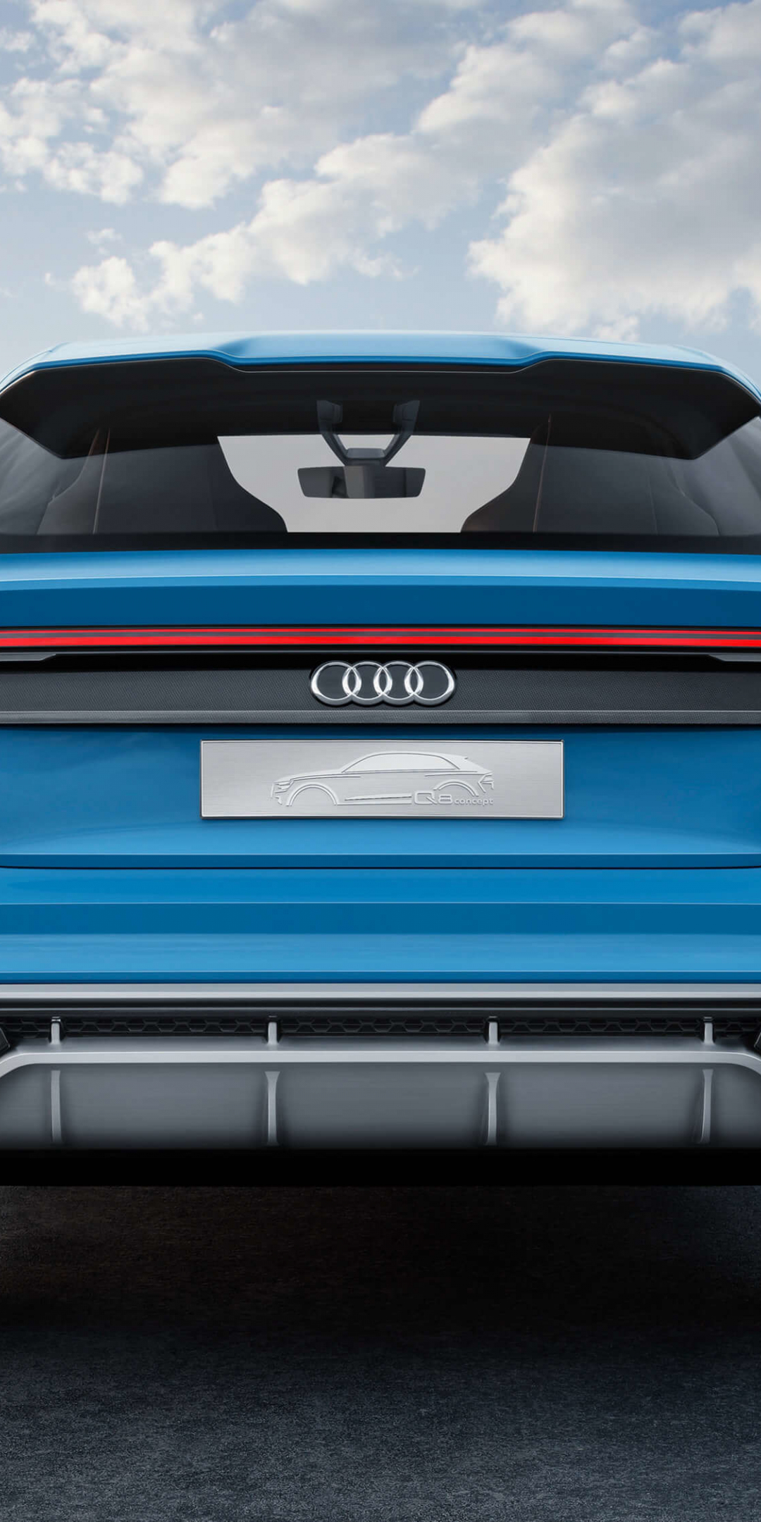 Audi Q8, SUV, rear view, 1080x2160 wallpaper