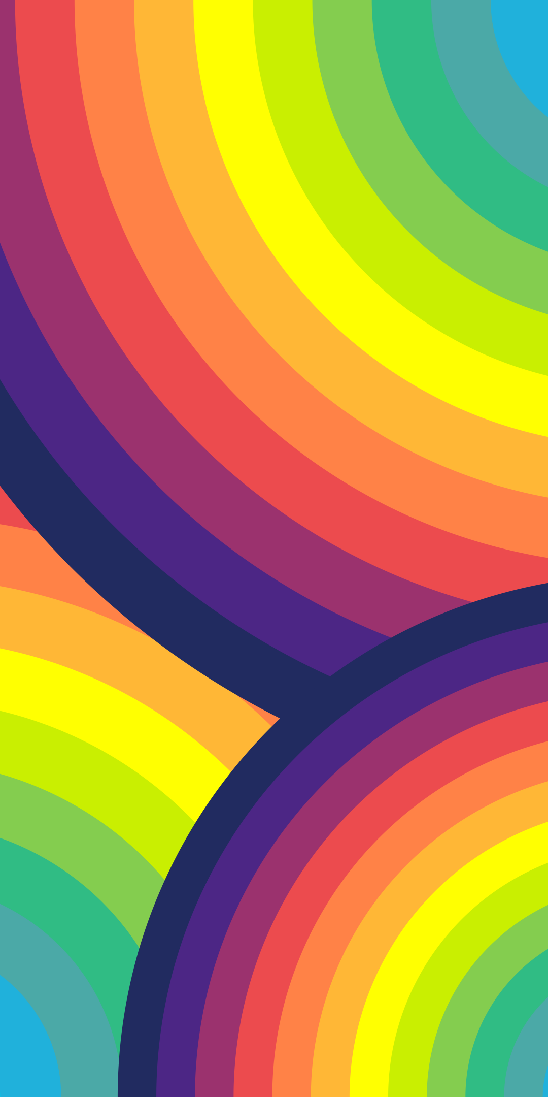 Abstract, circles, colorful, rainbow, 1080x2160 wallpaper