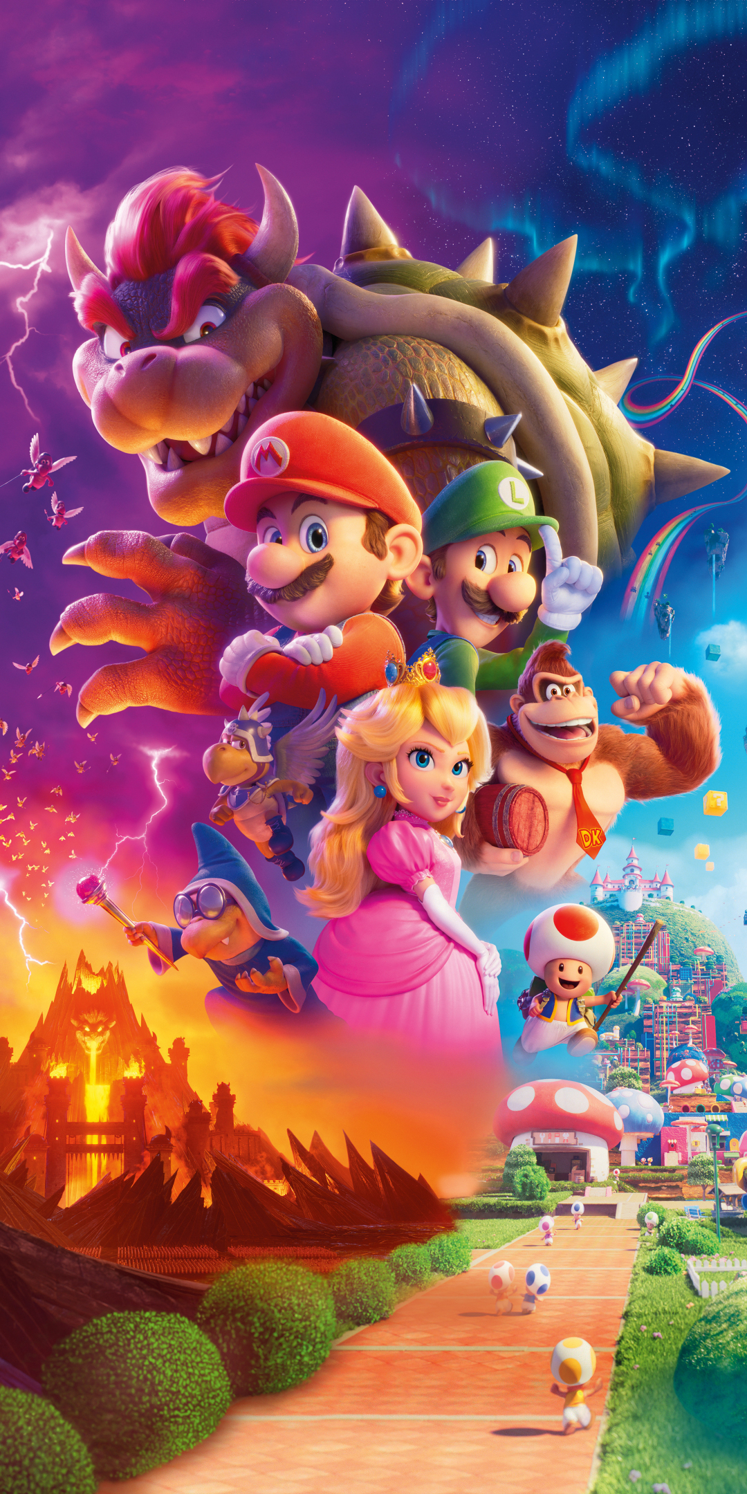 The Super Mario Bros. Movie, 2023 movie, poster, 1080x2160 wallpaper
