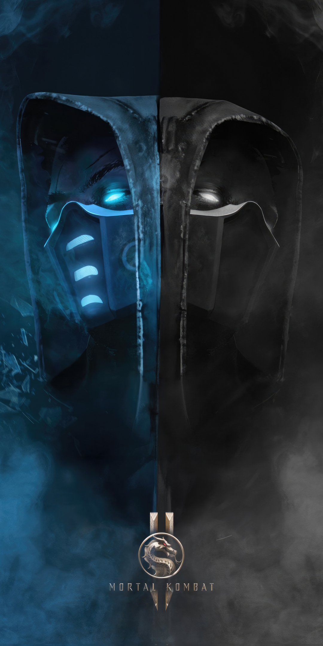 Mortal Kombat 2, face-off of cold & hot, game, 1080x2160 wallpaper
