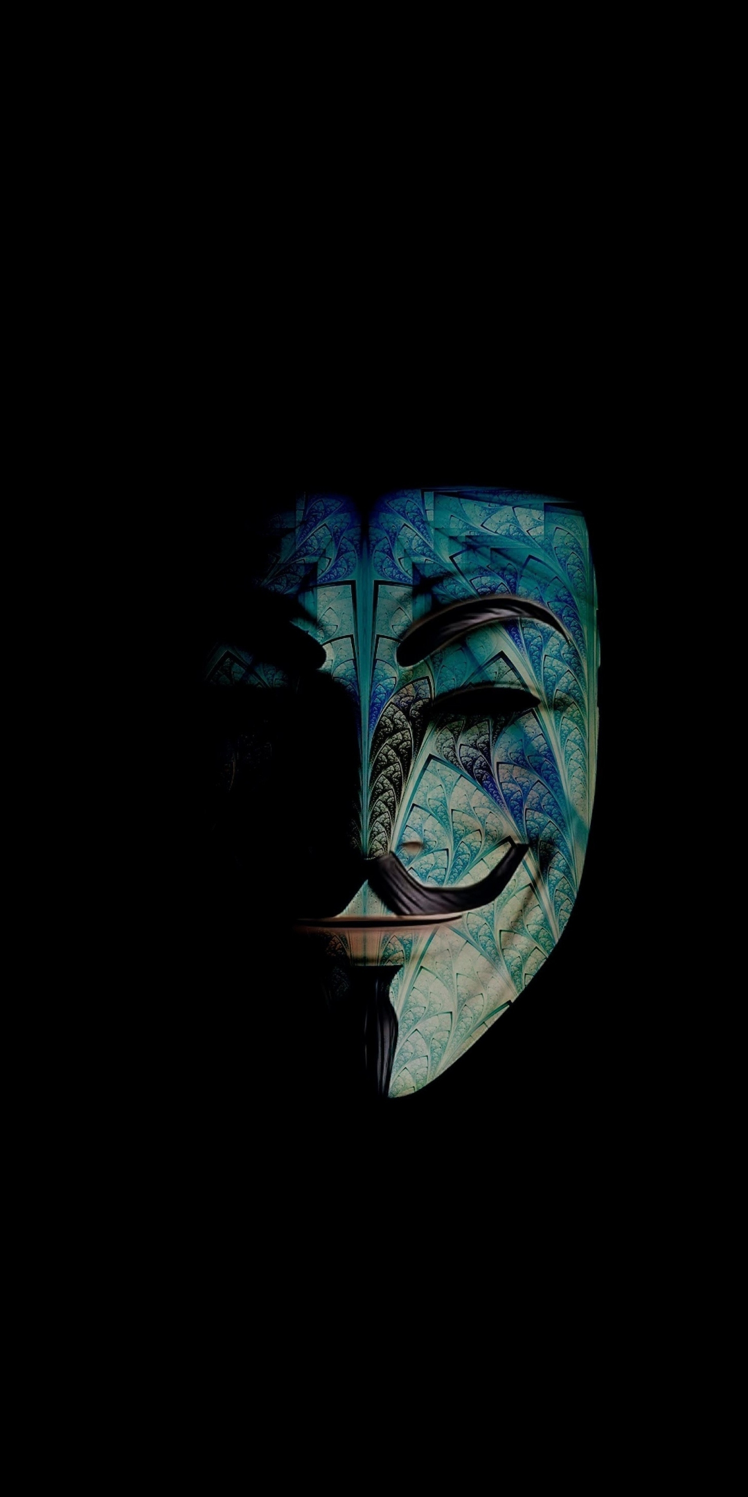 Mask, V for Vendetta, minimal, 1080x2160 wallpaper