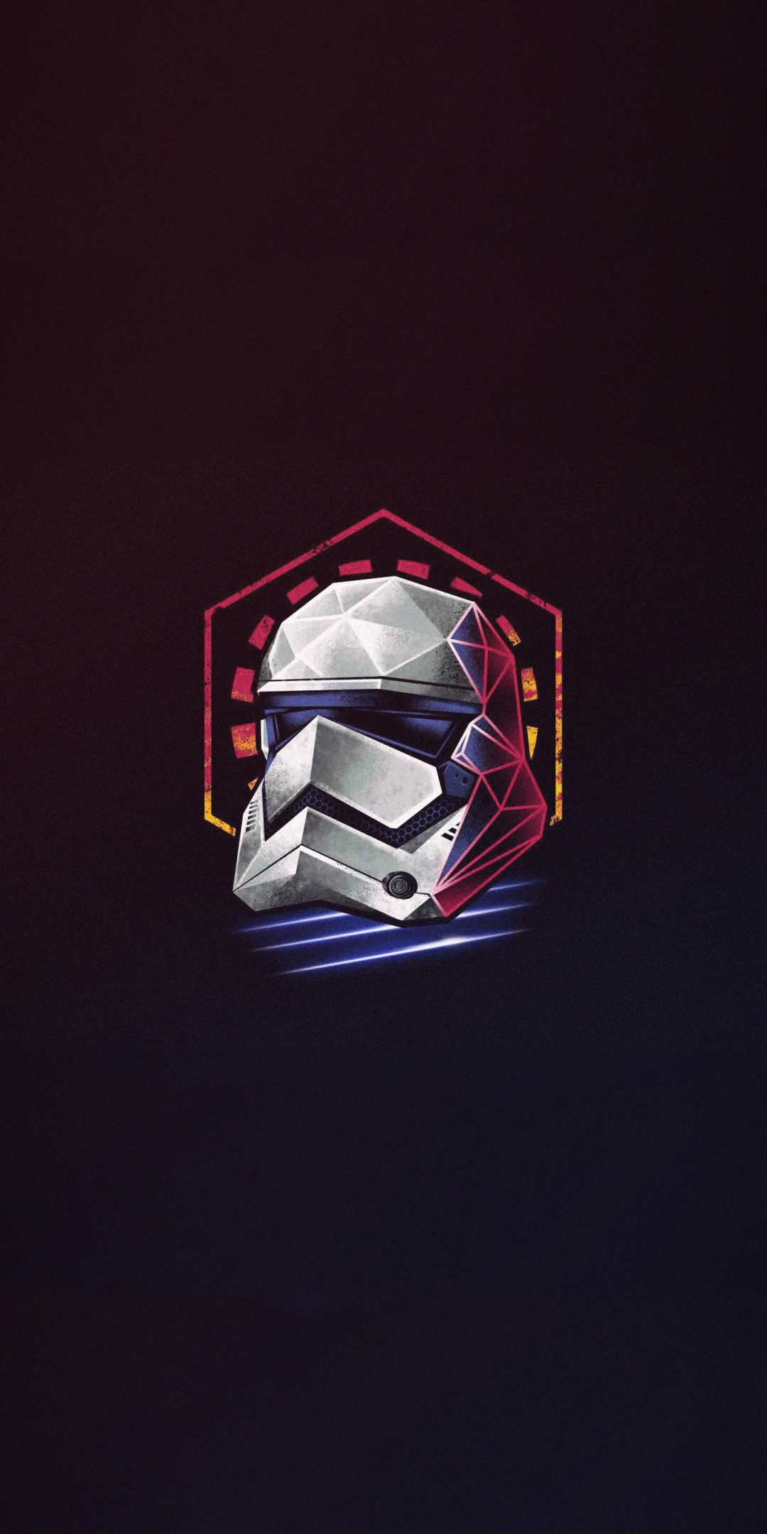 Minimal, Star Wars, stormtrooper, helmet, artwork, 1080x2160 wallpaper