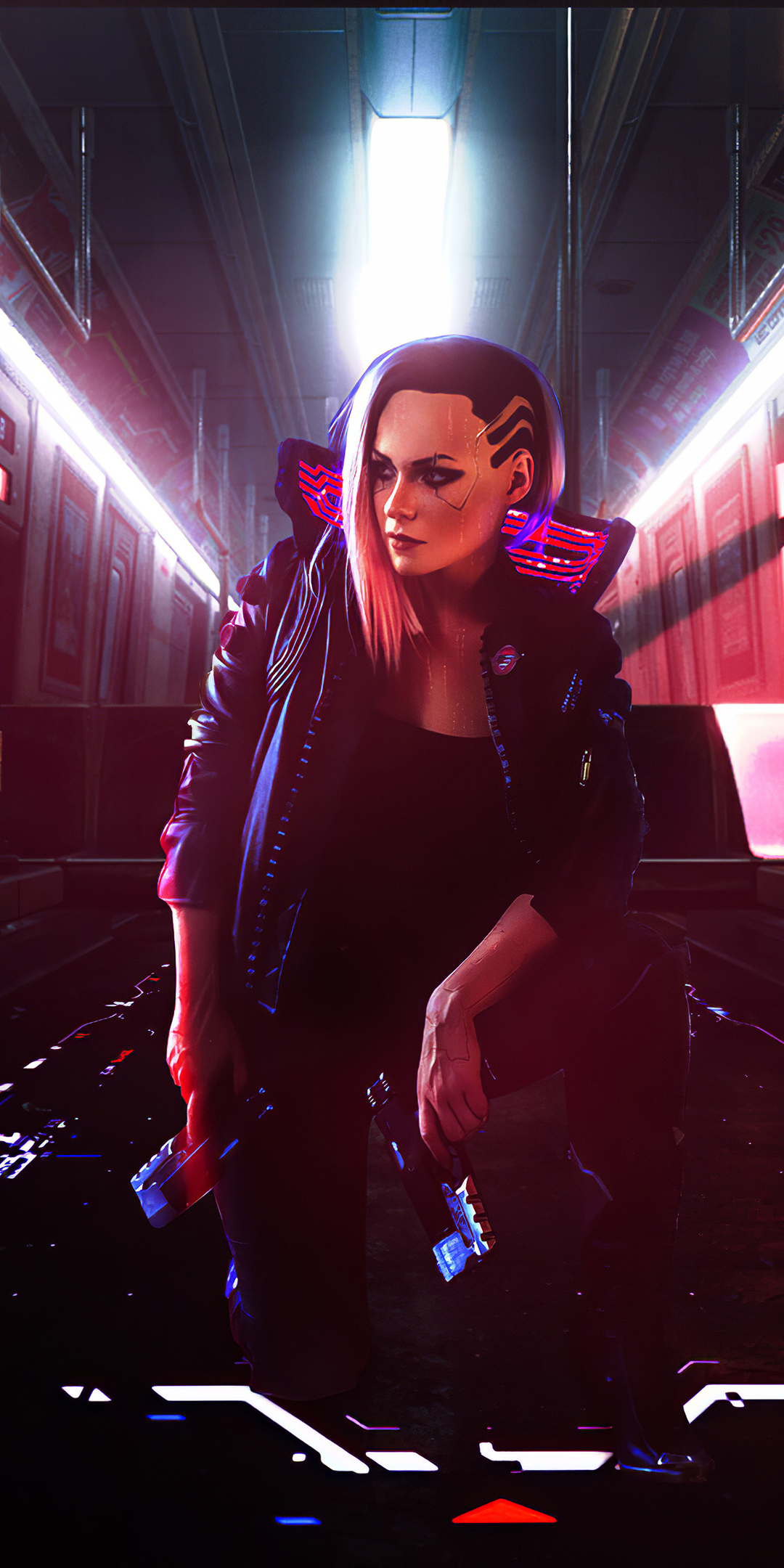 Woman, futuristic, Cyberpunk 2077, game art, 1080x2160 wallpaper