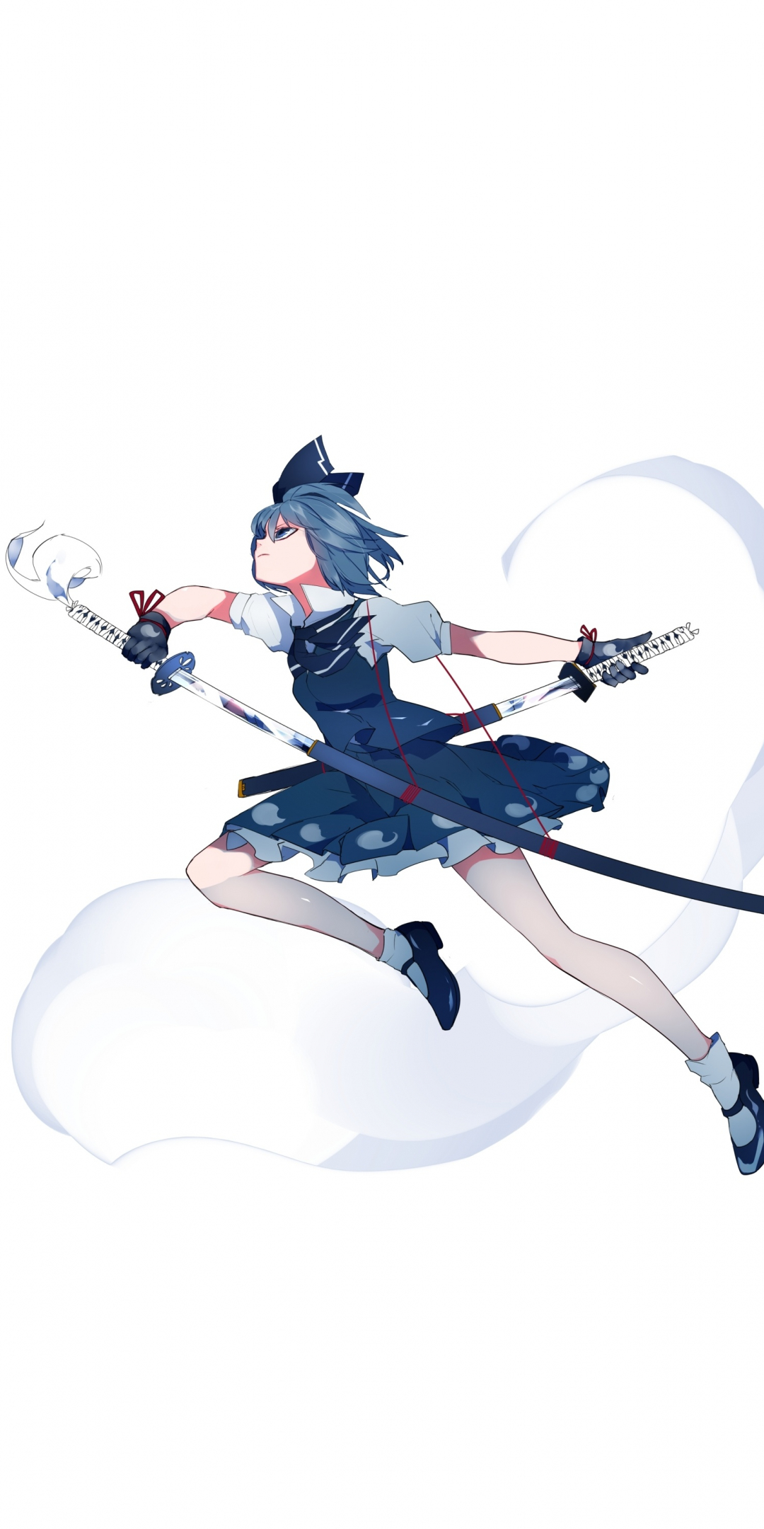 Warrior, anime girl, minimal, Youmu Konpaku, 1080x2160 wallpaper