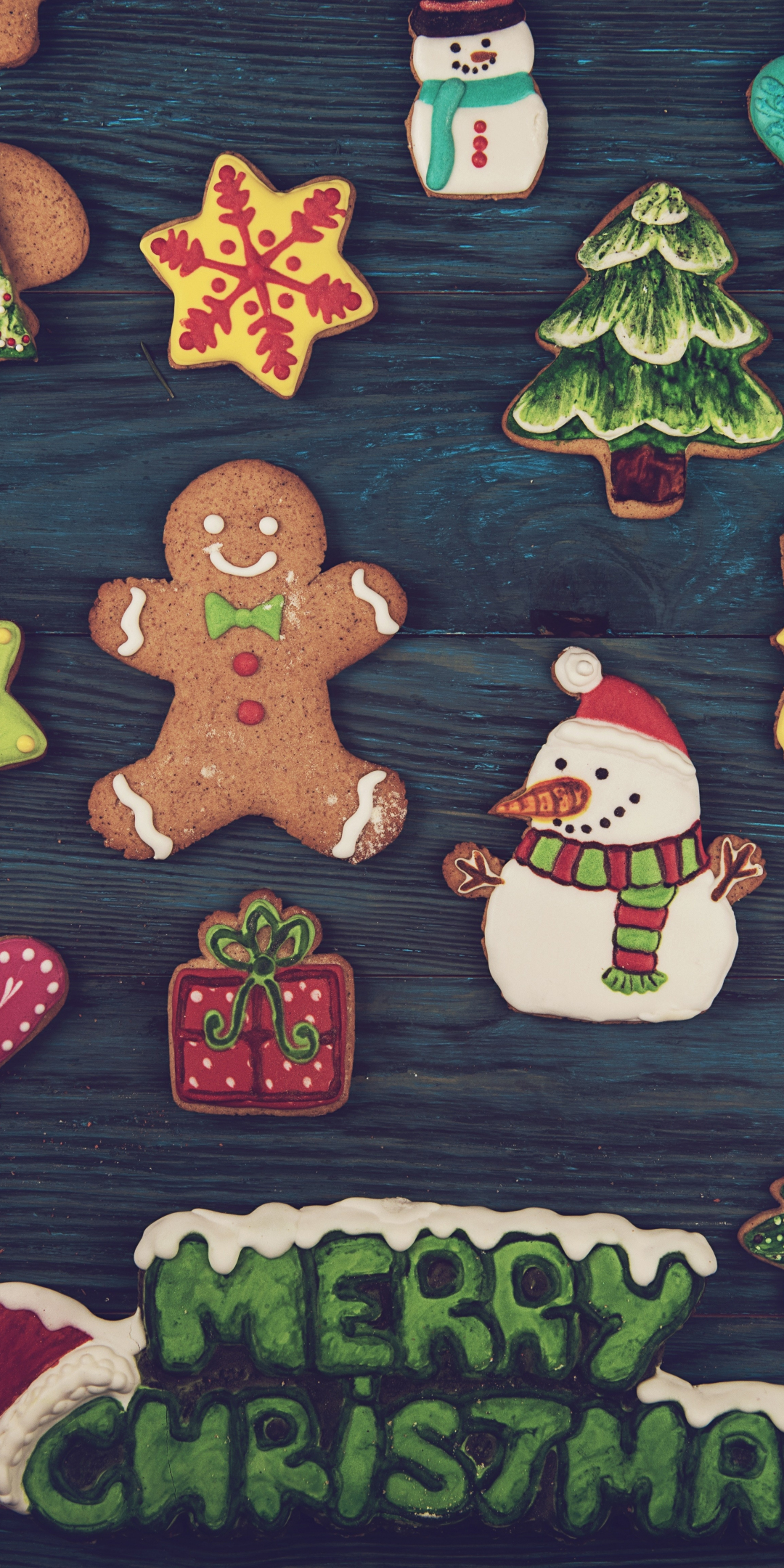 Christmas, cookies, breads, shapes, 1080x2160 wallpaper