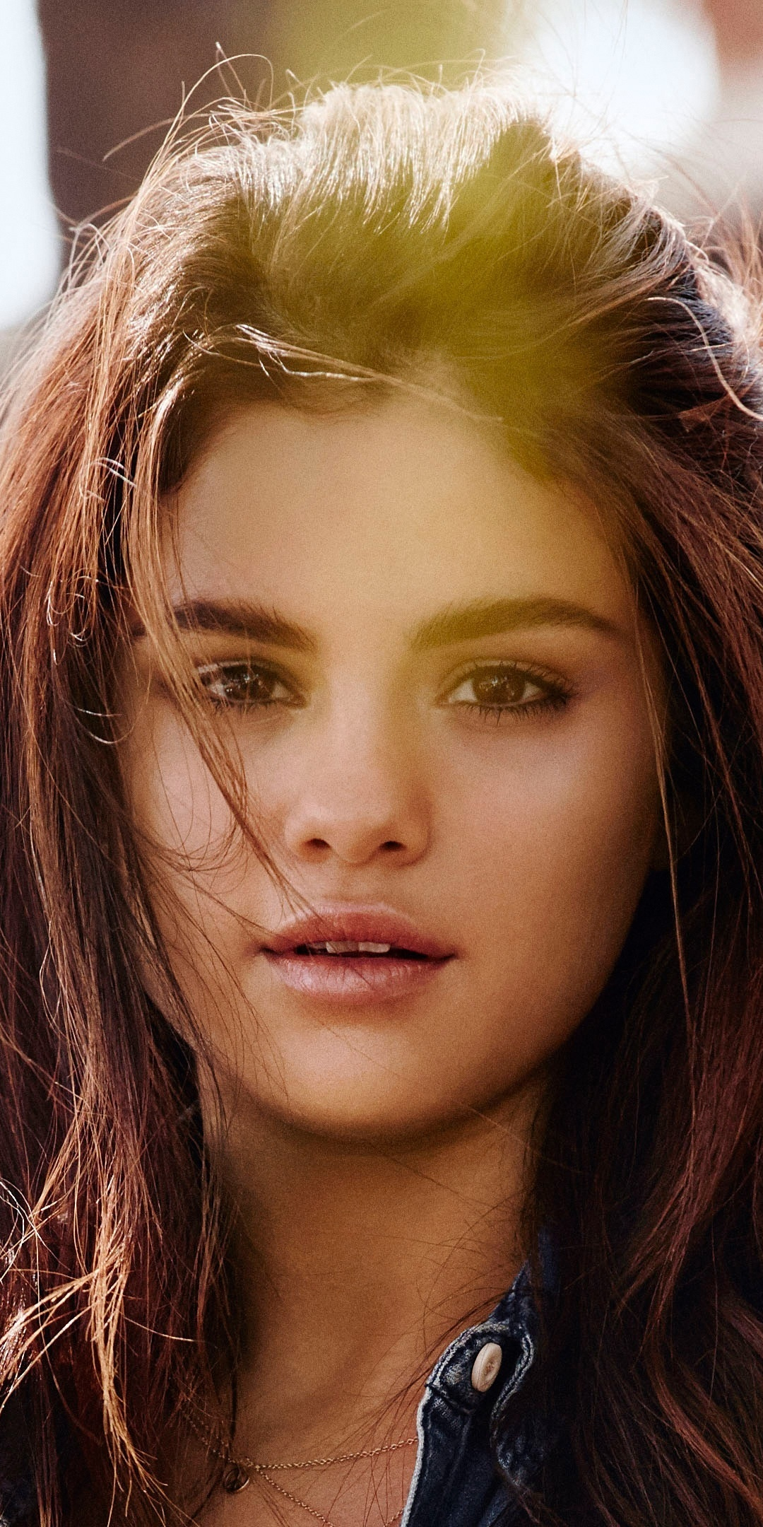 Selena Gomez, brunette and beautiful, singer, 1080x2160 wallpaper