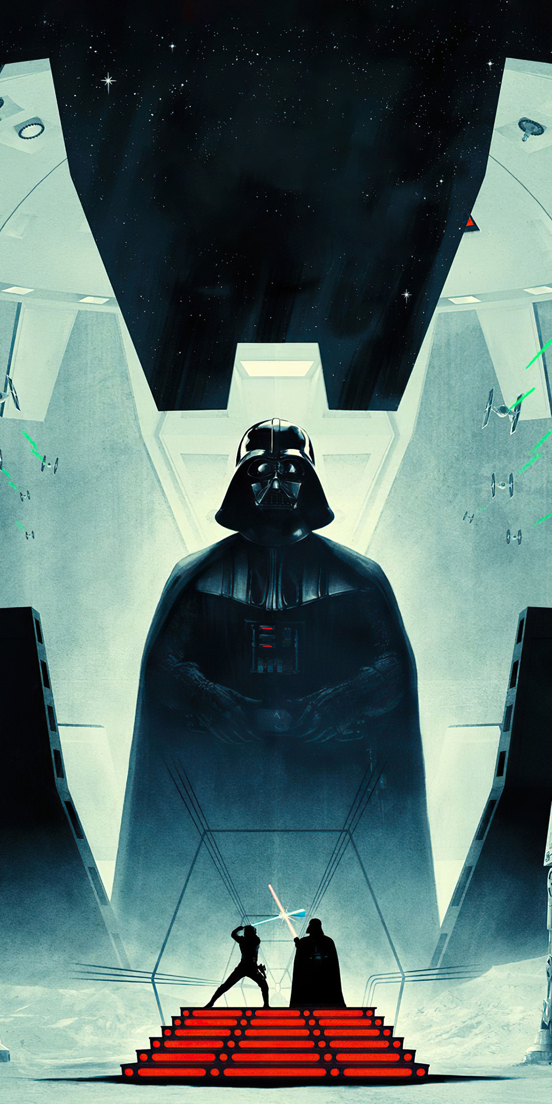 Star Wars: The Empire Strikes Back, movie art, 1080x2160 wallpaper