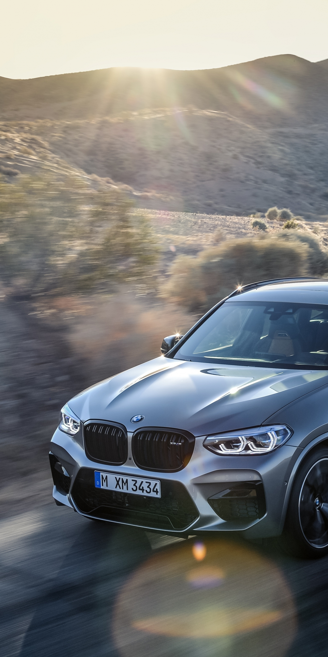 On-road, drive, BMW X3, luxury SUV, 1080x2160 wallpaper