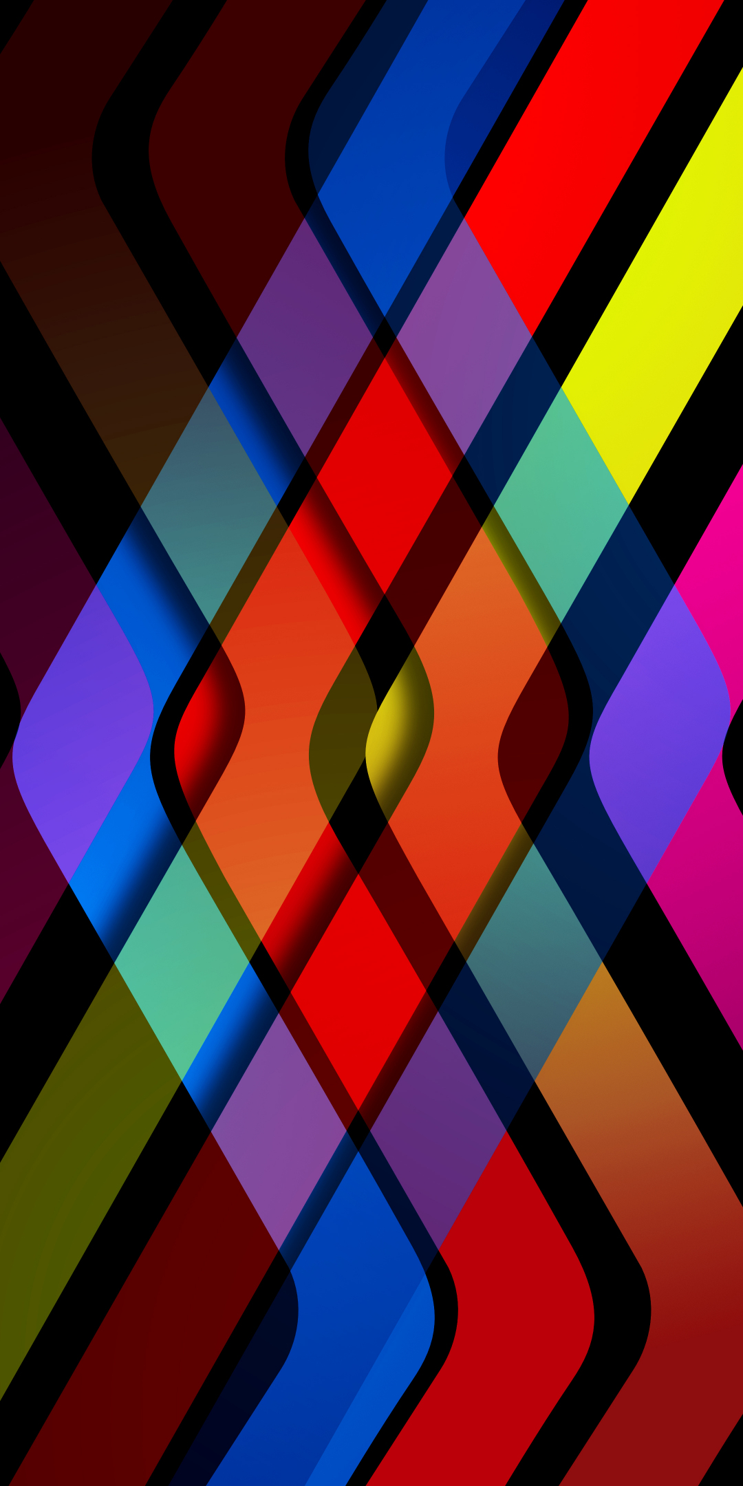 Lines-stripes intersection, abstract, colorful art, 1080x2160 wallpaper