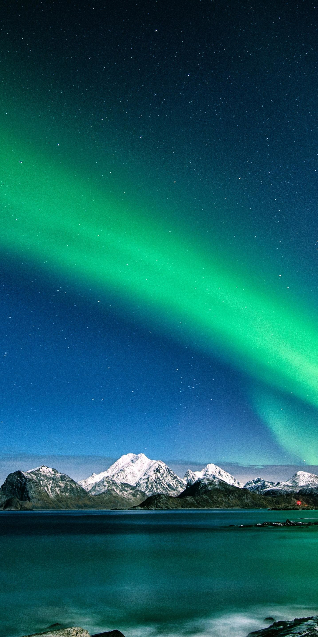 Arctic, Aurora, night, colorful, sky, night, 1080x2160 wallpaper