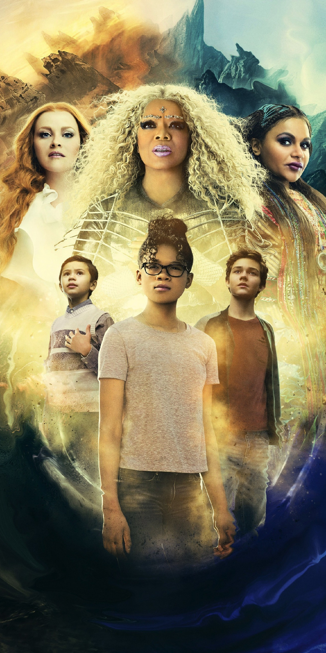 A Wrinkle in Time, 2018 movie, waves, poster, 1080x2160 wallpaper