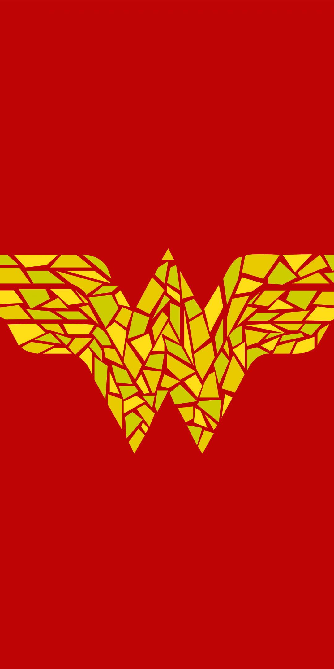 Wonder woman, logo, mosaic artwork, minimal, 1080x2160 wallpaper