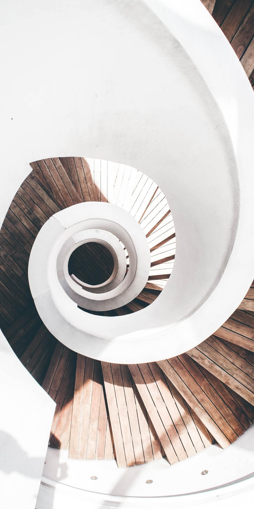 Apartment's stair, spiral, 1080x2160 wallpaper