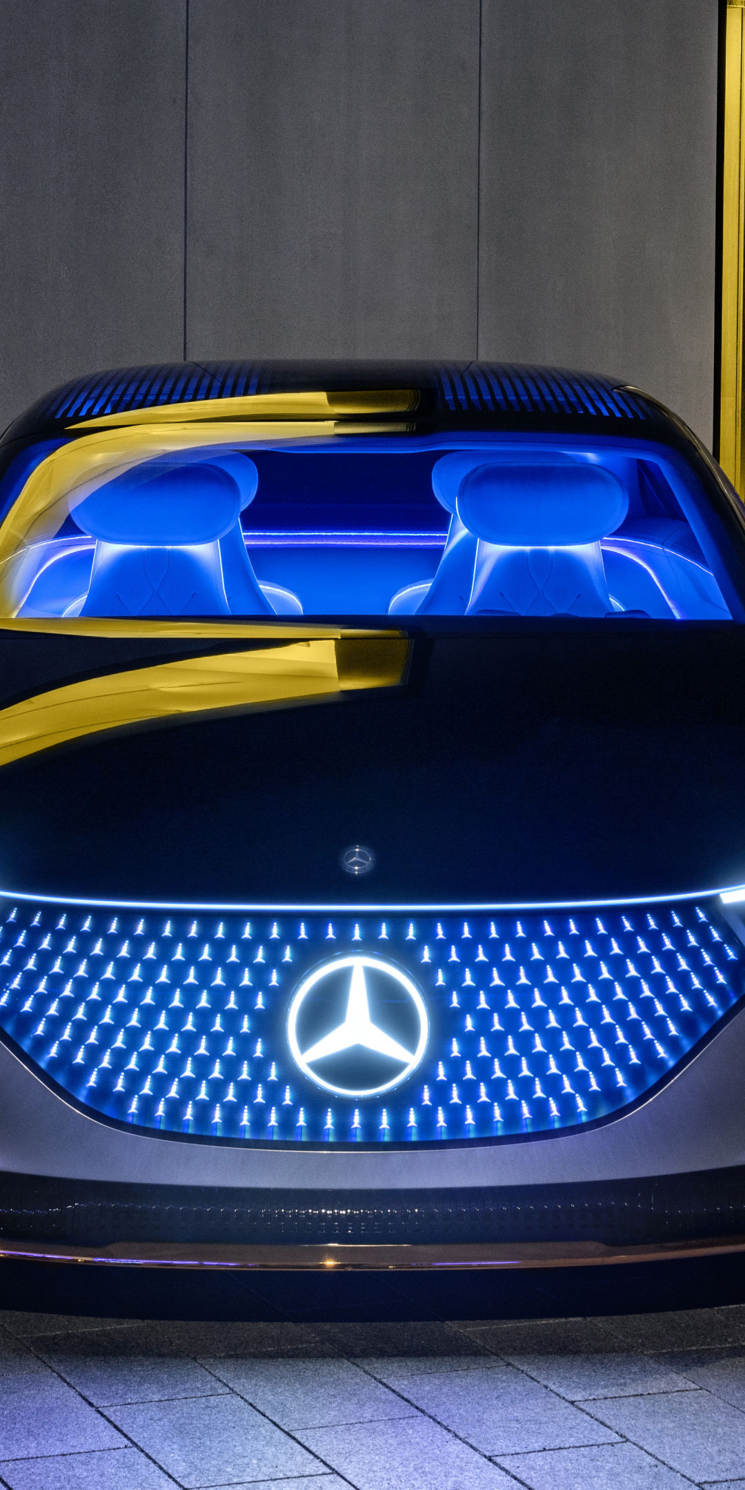Mercedes-Benz Vision EQS, electric cars, front, 1080x2160 wallpaper