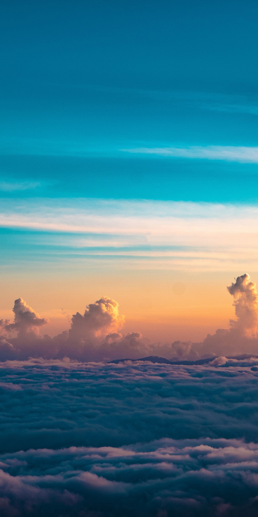 Download wallpaper 1080x2160 sky, pillars of clouds, sunset, honor 7x ...