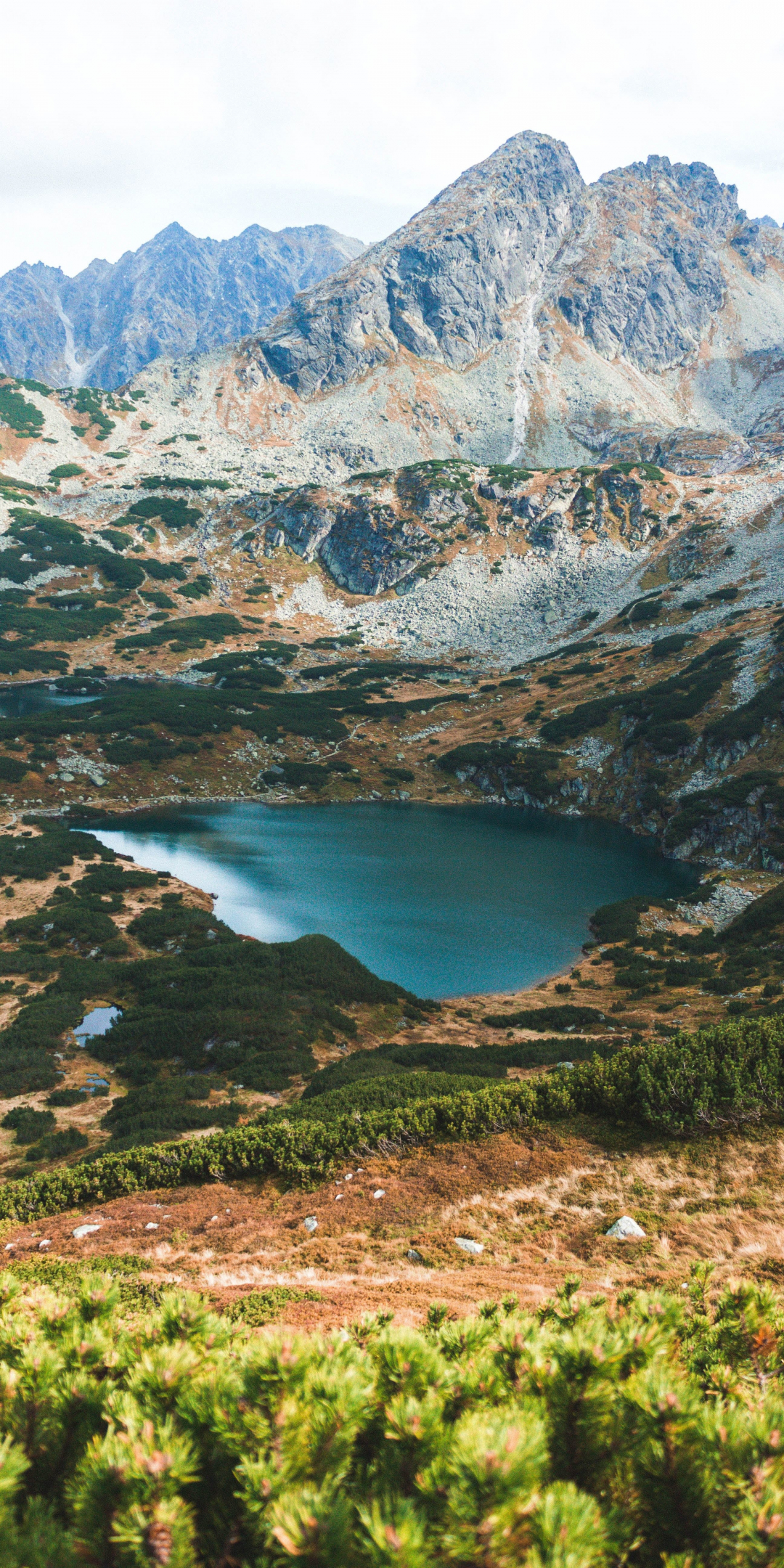 Mountain lake, landscape, nature, 1080x2160 wallpaper