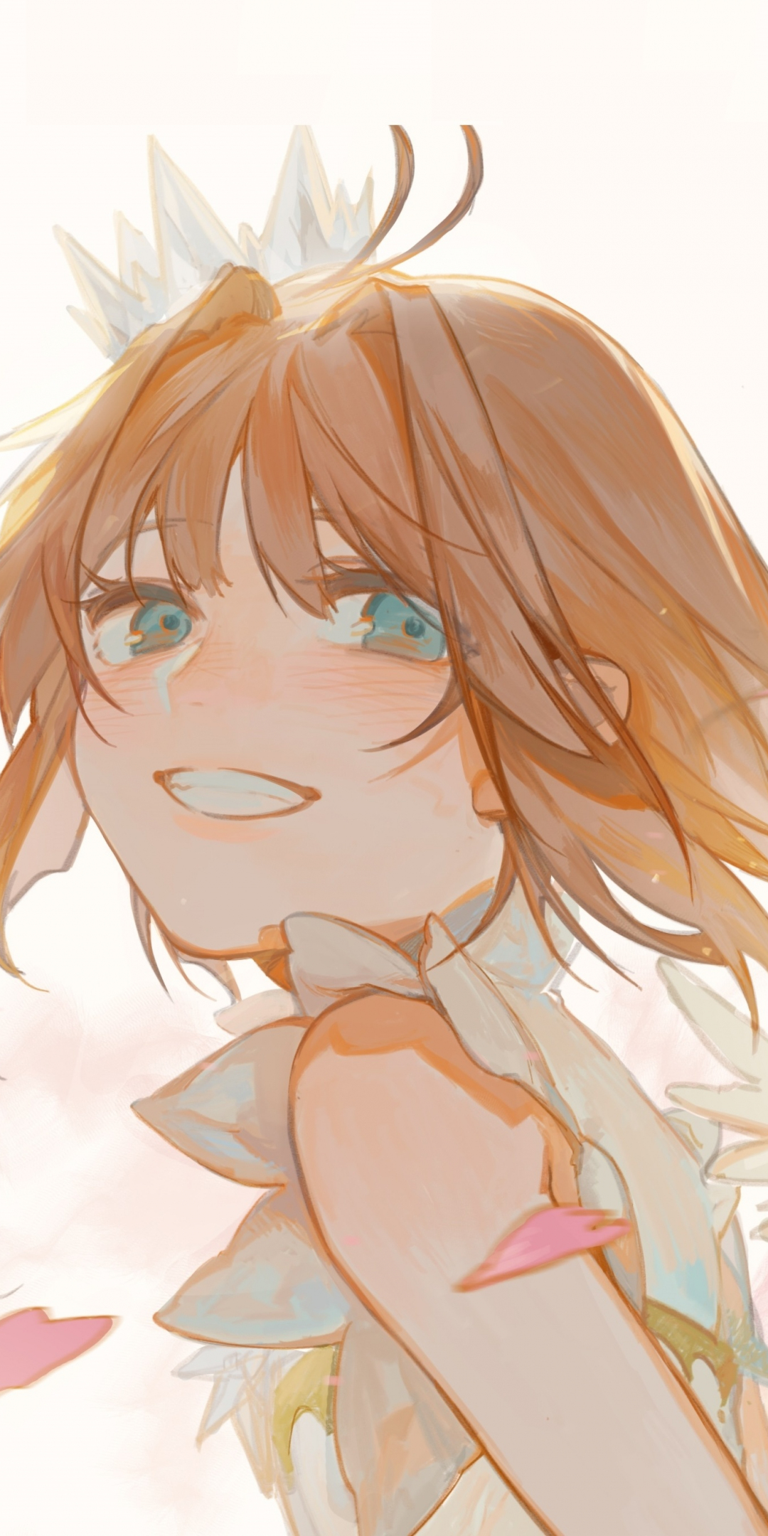Anime girl, sakura kinomoto, smile, 1080x2160 wallpaper