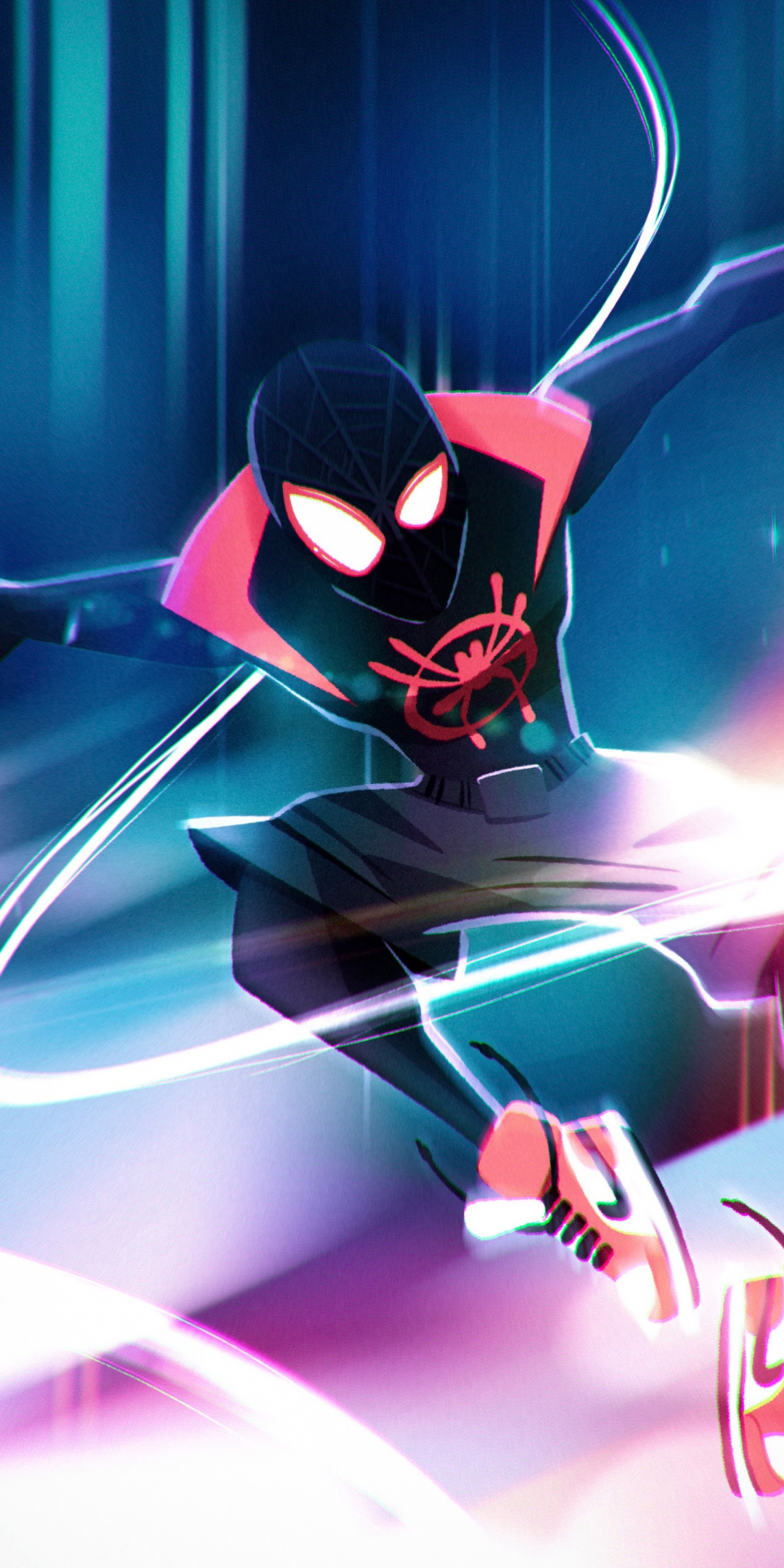 Spider-man into the Spider-verse, movie, animated, illustration, 1080x2160 wallpaper