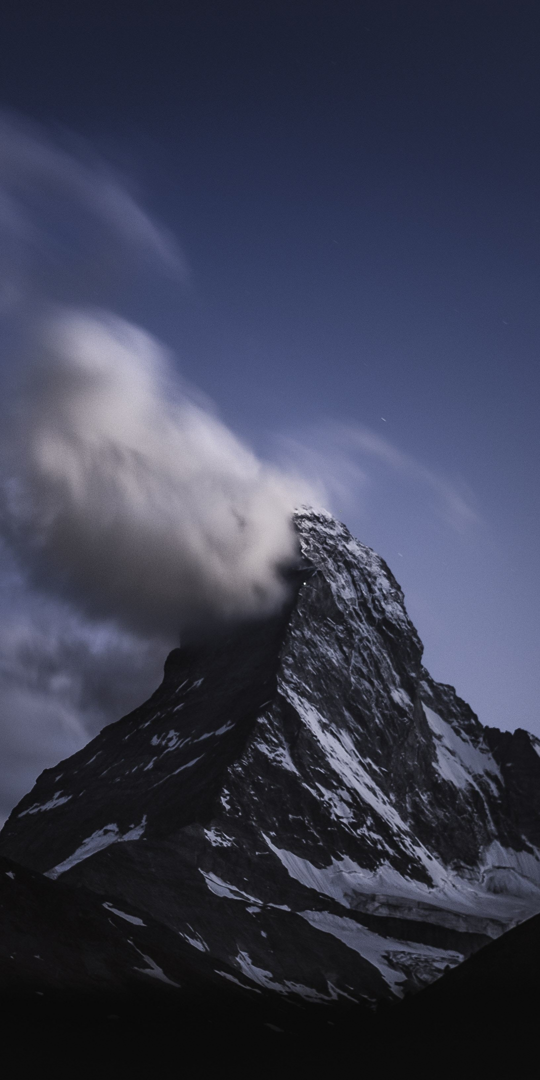 Matterhorn, mountain, cloud at peak, 1080x2160 wallpaper