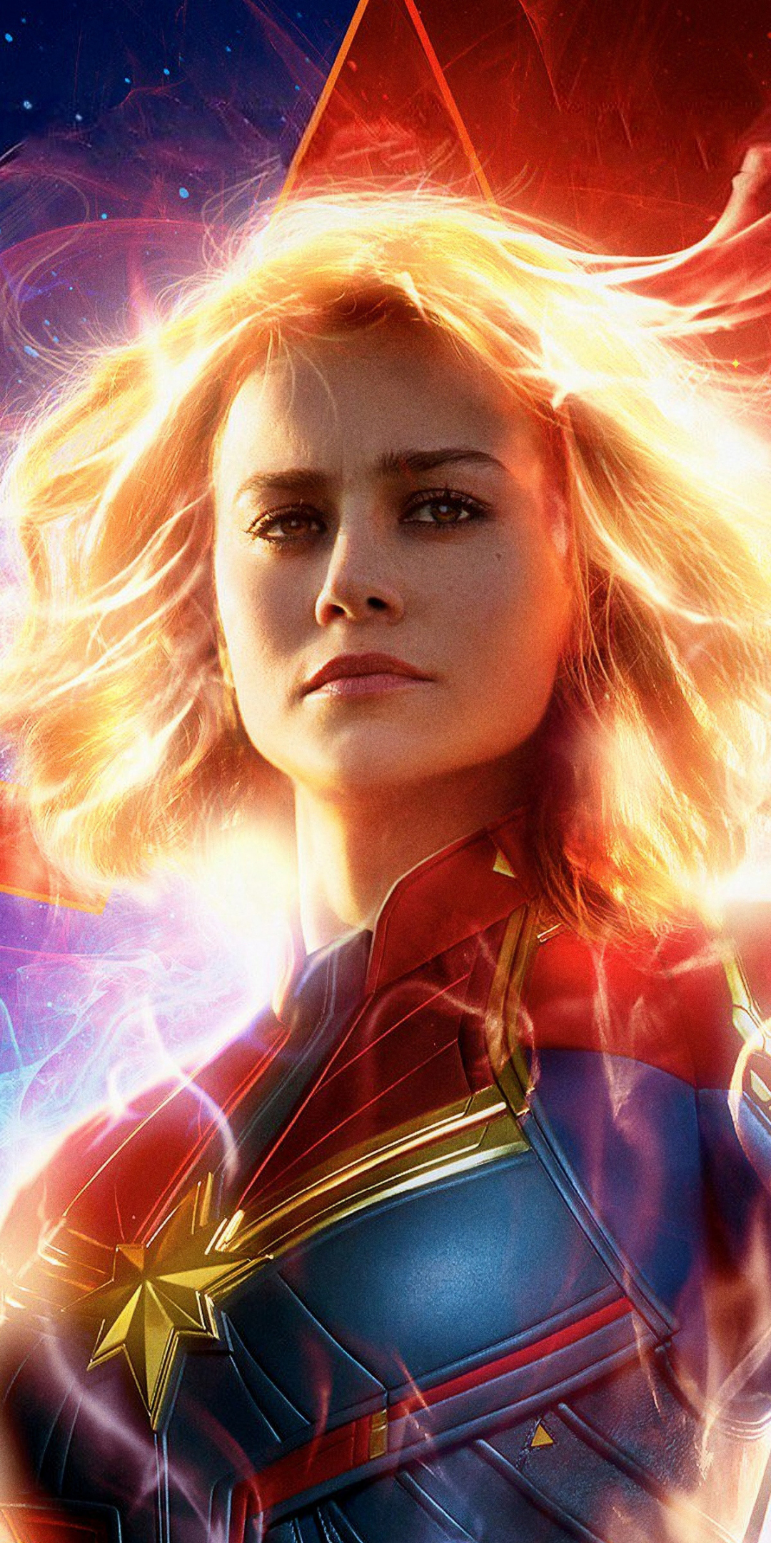 Captain Marvel, Brie Larson, 2019, 1080x2160 wallpaper