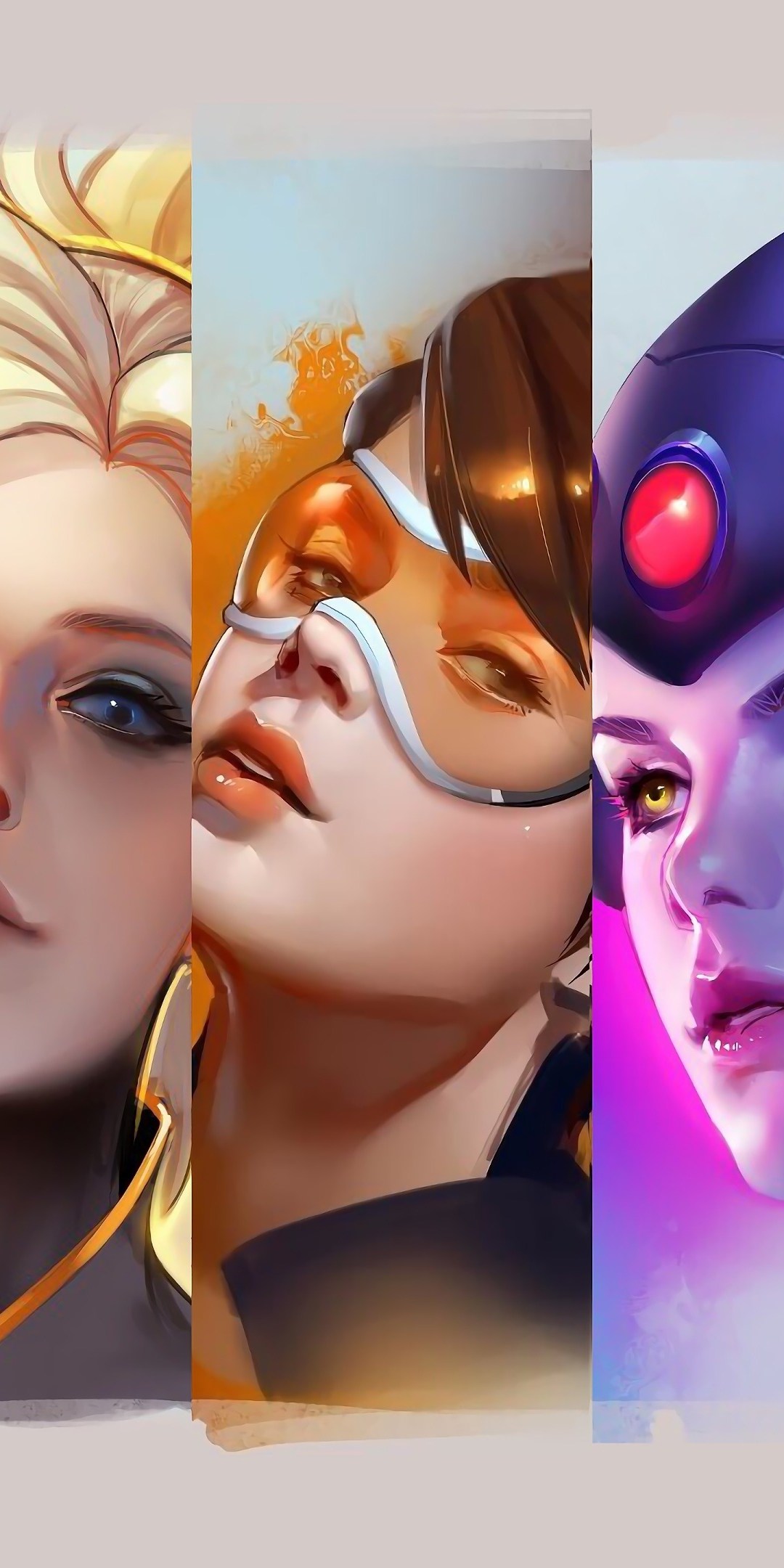 Overwatch, all girl, collage, 1080x2160 wallpaper