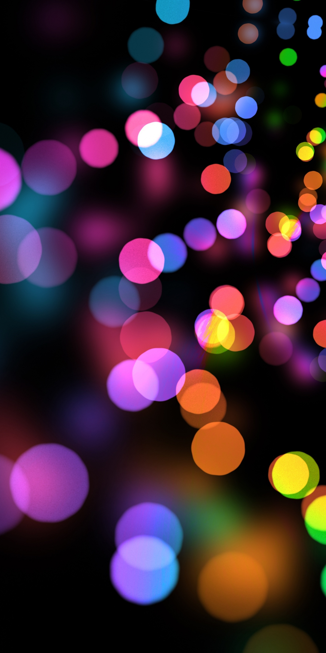 Party lights, circles, colorful, bokeh, 1080x2160 wallpaper