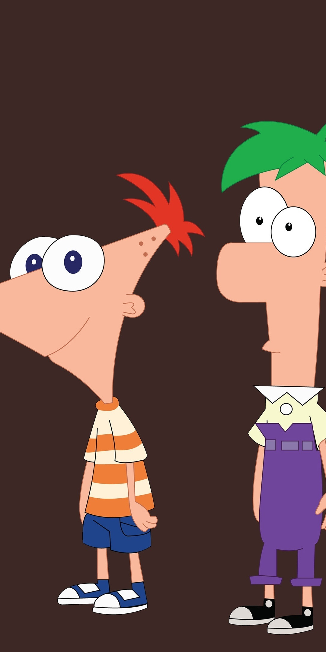 Phineas and Ferb, animated, minimal, tv show, 1080x2160 wallpaper