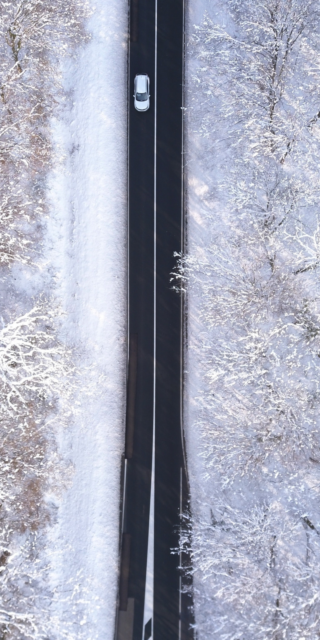 Aerial shot, highway, nature, 1080x2160 wallpaper