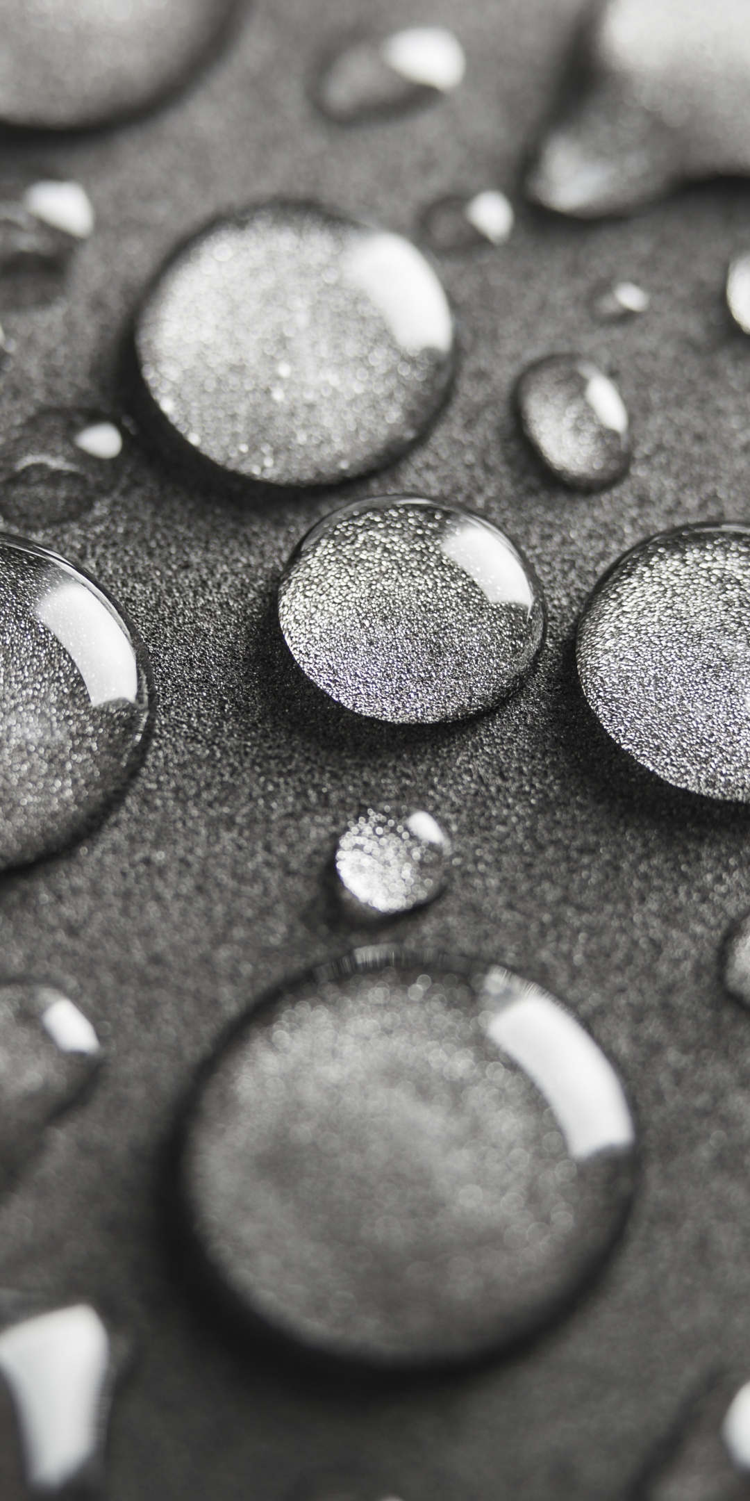 Close up, water drops, droplets, 1080x2160 wallpaper