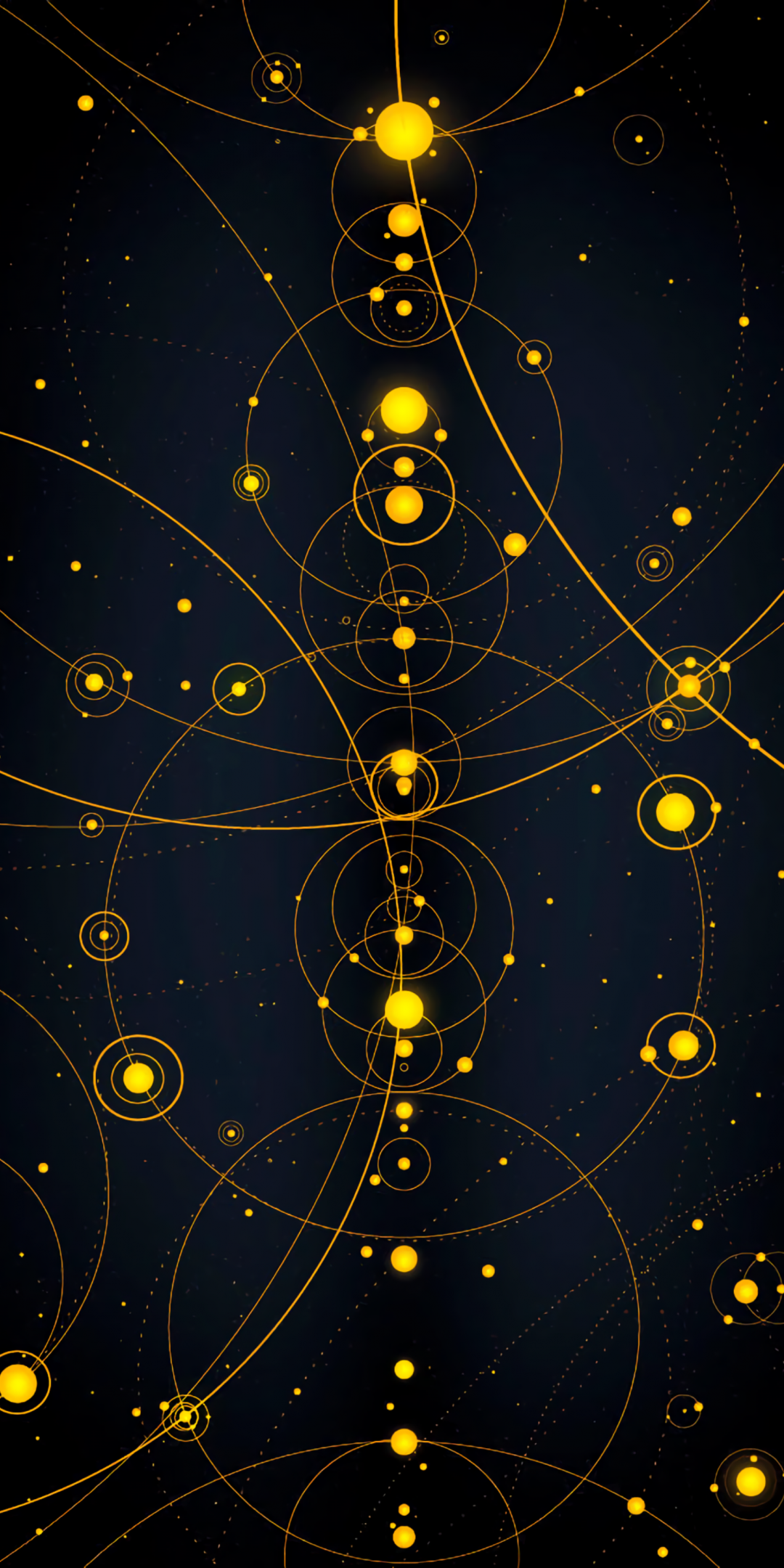 Abstract, solar system, circles, lines, 1080x2160 wallpaper