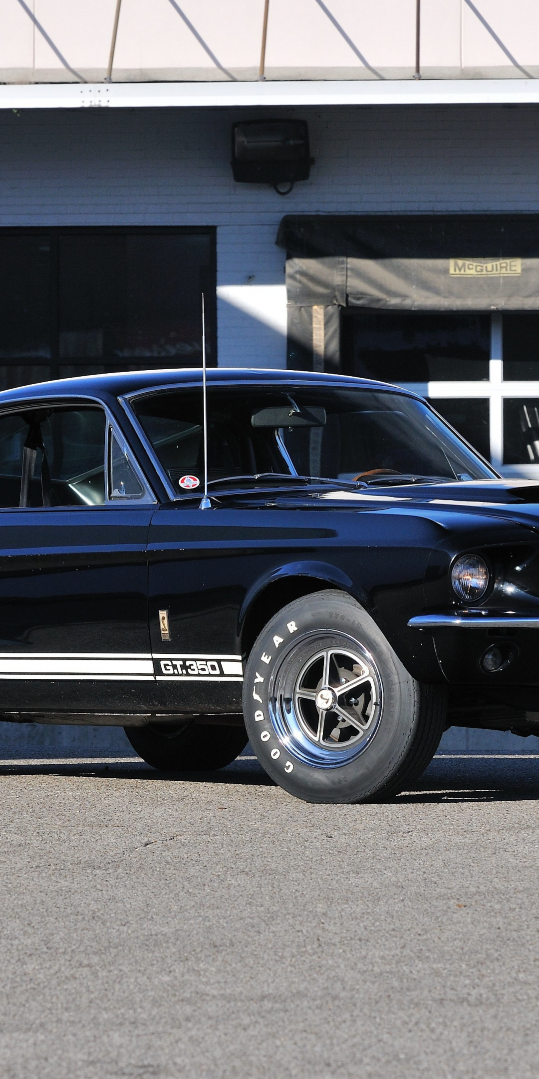 Carbon black, Shelby GT500, Ford, 1080x2160 wallpaper
