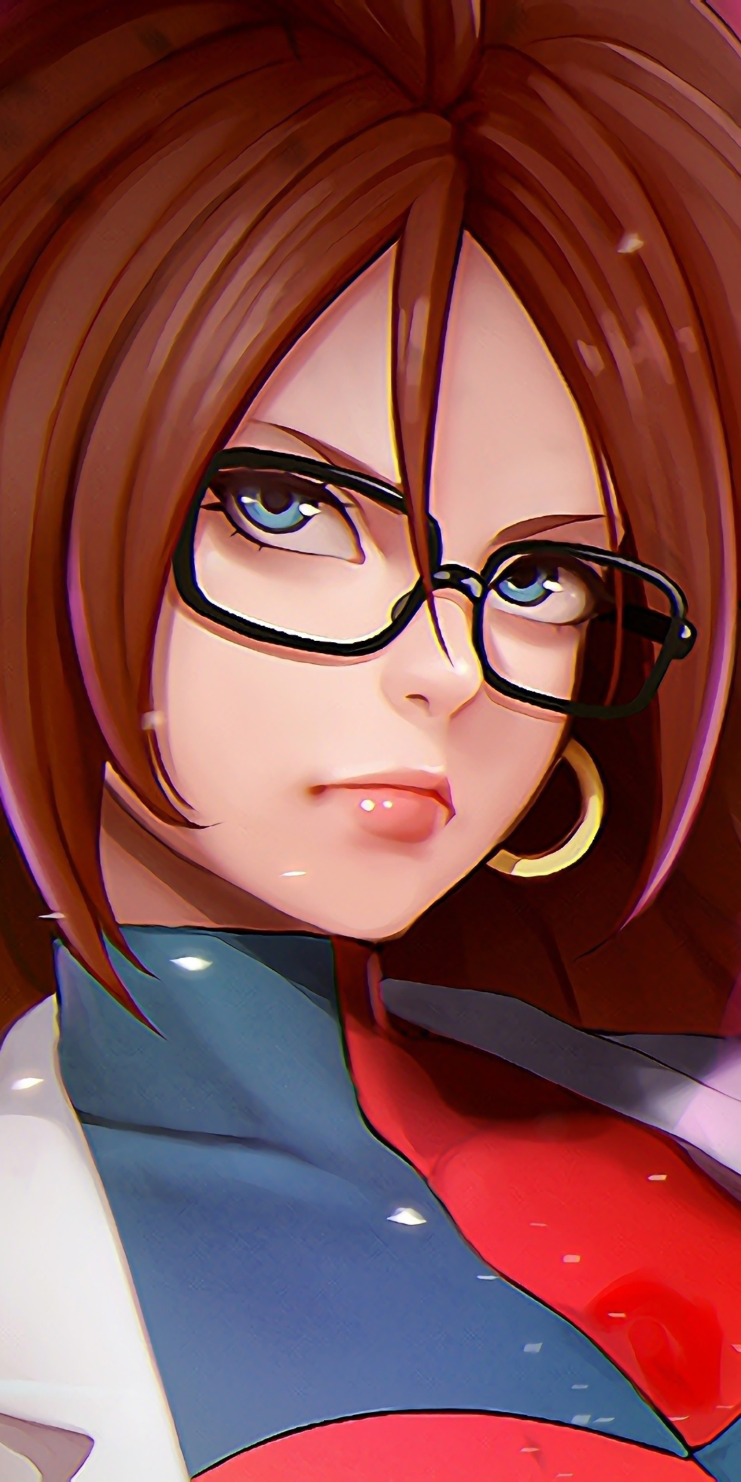 Hot, Dragon ball fighterz, Android 21, glasses, 1080x2160 wallpaper