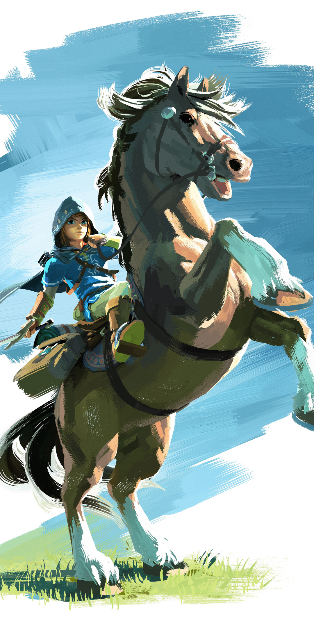 The Legend of Zelda: Breath of the Wild, video game, horse ride, 1080x2160 wallpaper