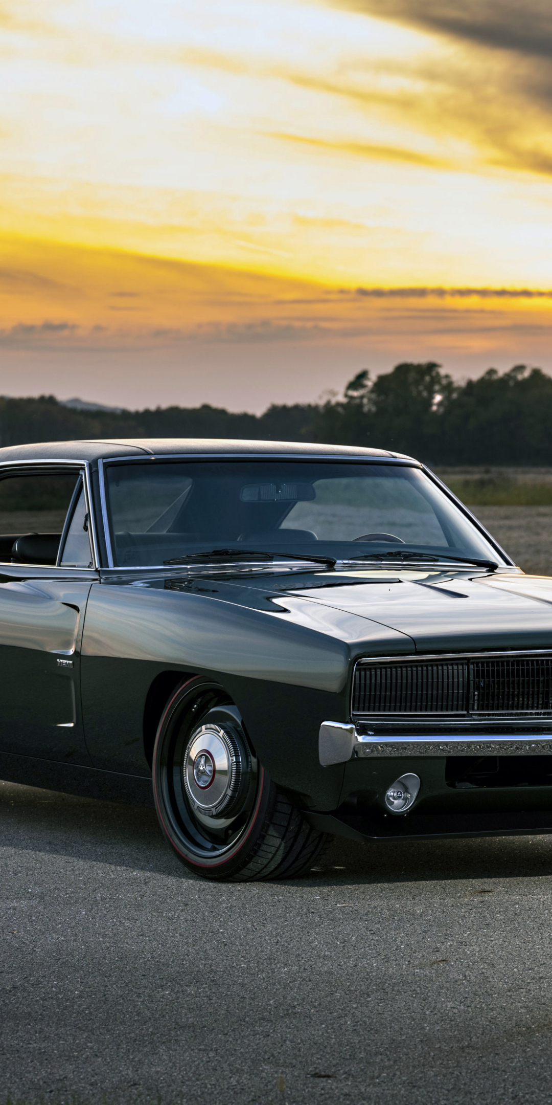 1969 Rngbrothers Dodge Charger Defector, classic, muscle, front, car, 1080x2160 wallpaper