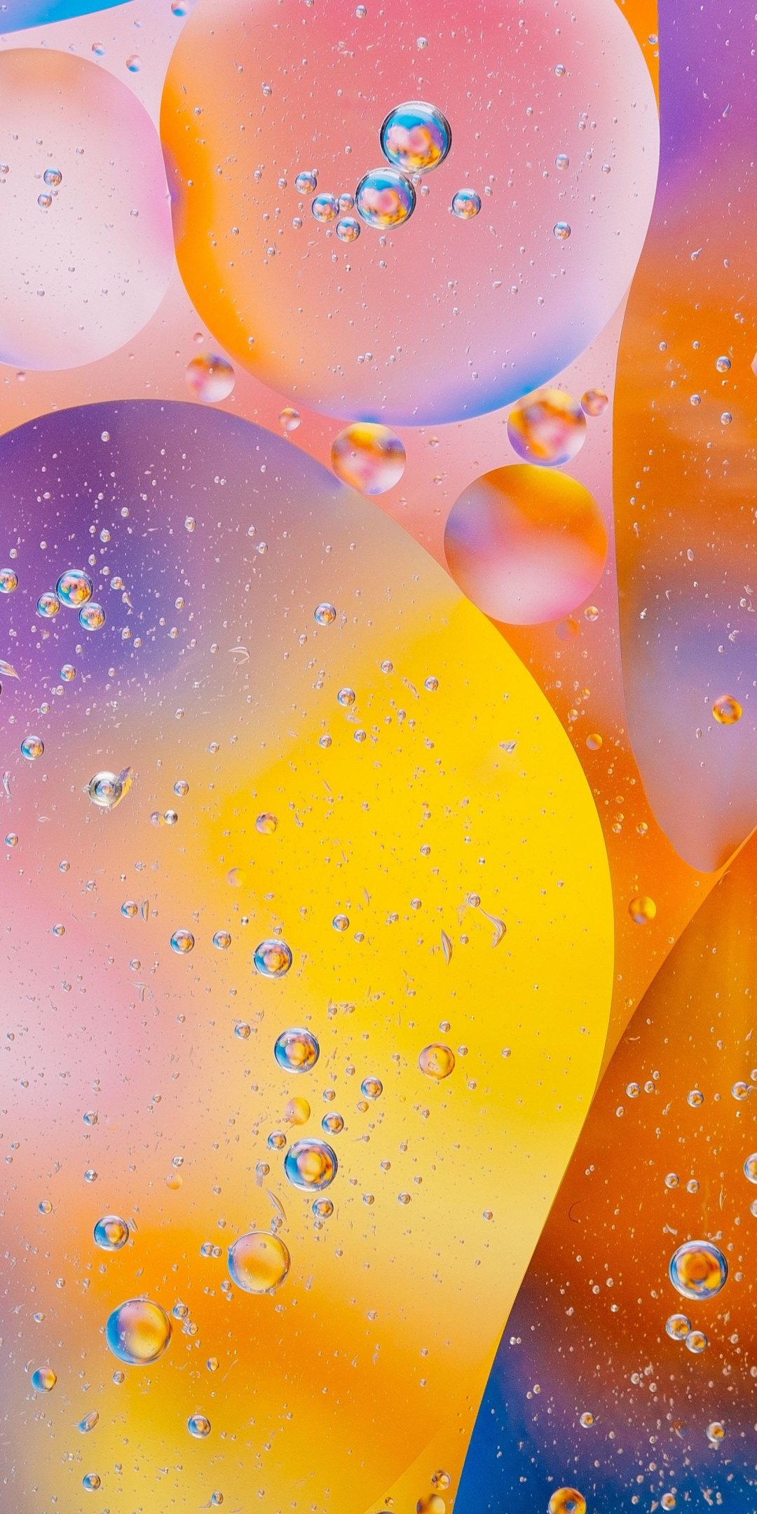 Edge, bubbles, gradient, colorful, 1080x2160 wallpaper