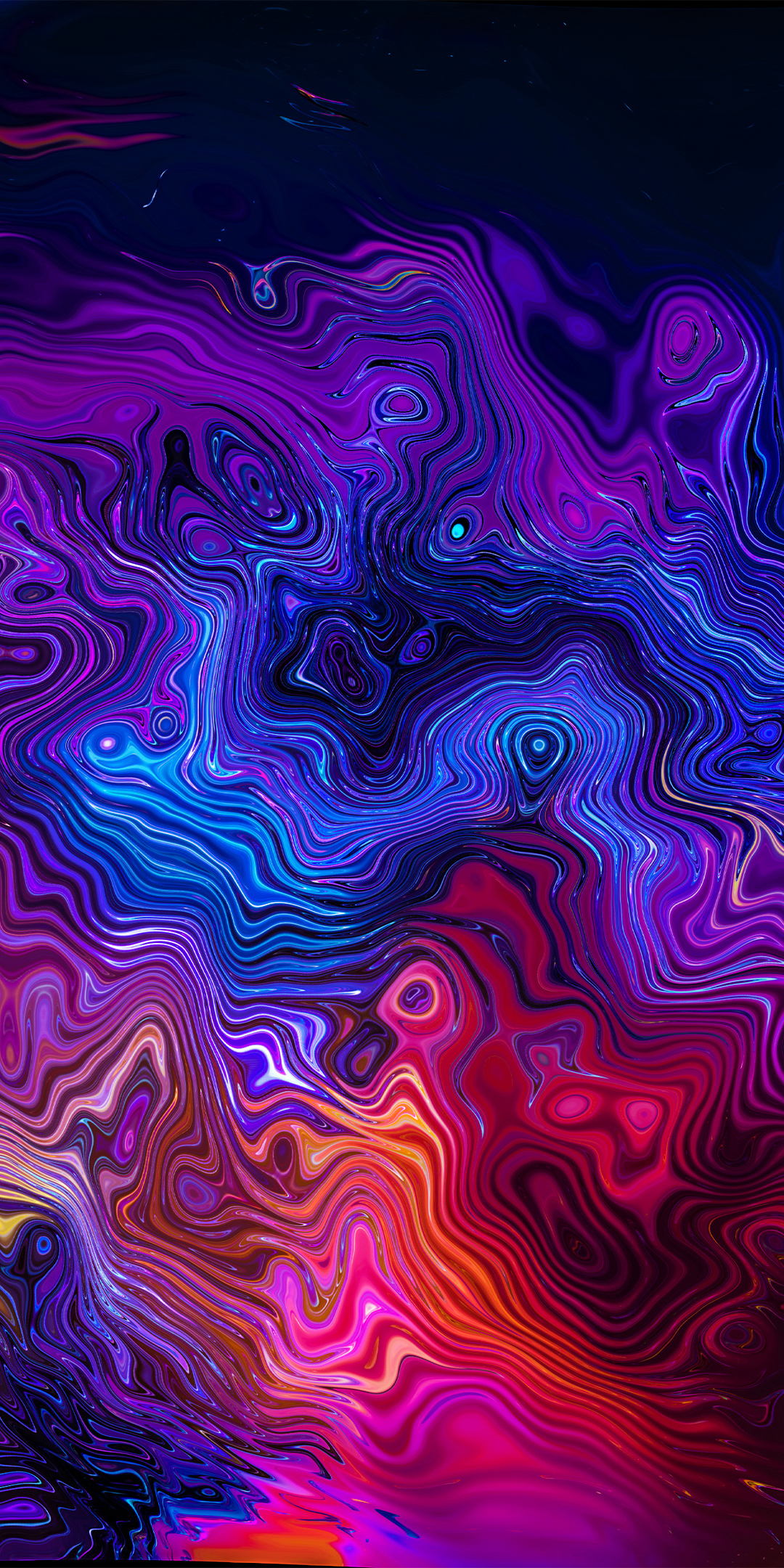 Illusion, multi-color swirl, abstraction, 1080x2160 wallpaper