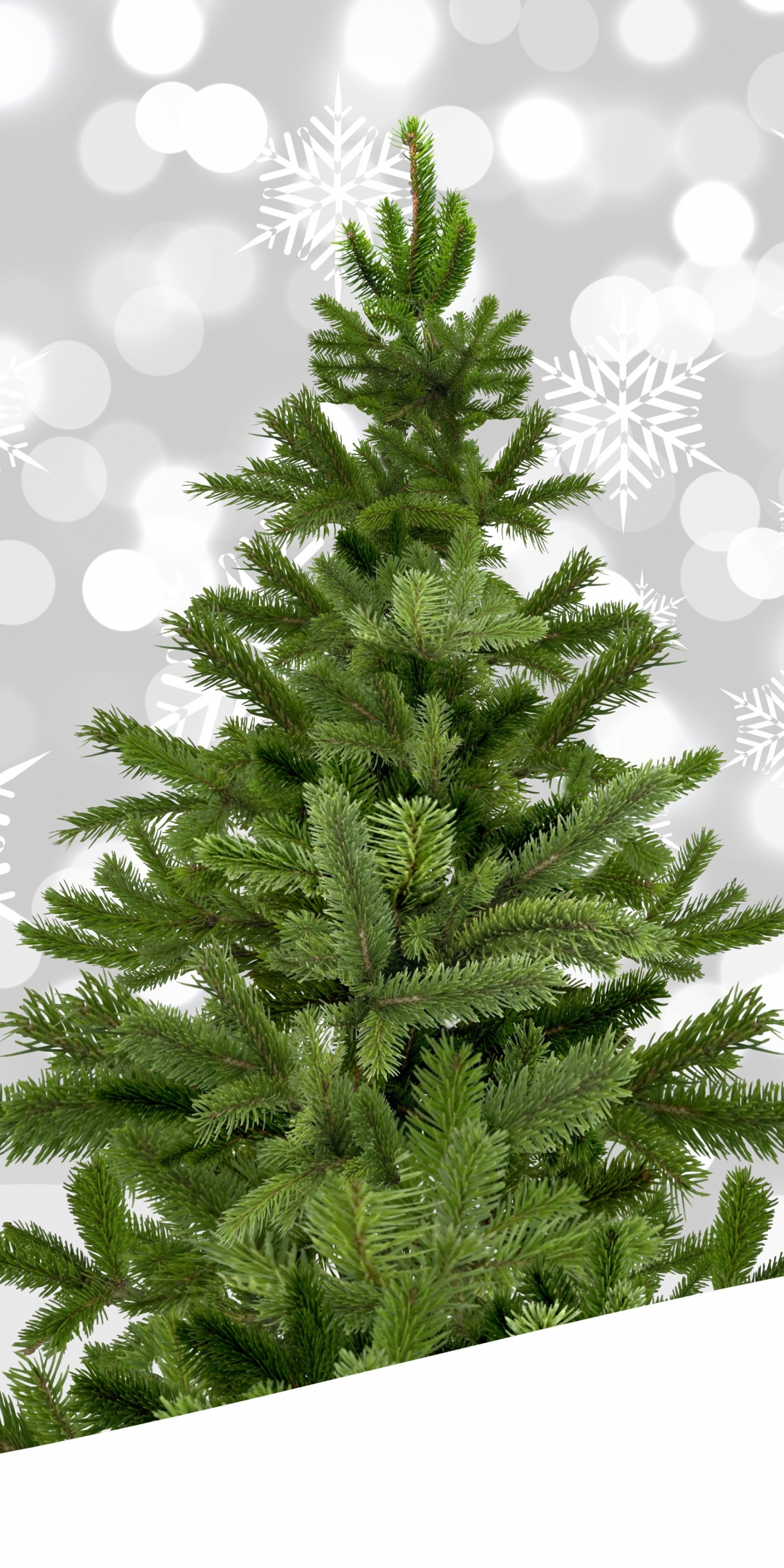Christmas tree, holiday, decorations, bokeh, 1080x2160 wallpaper