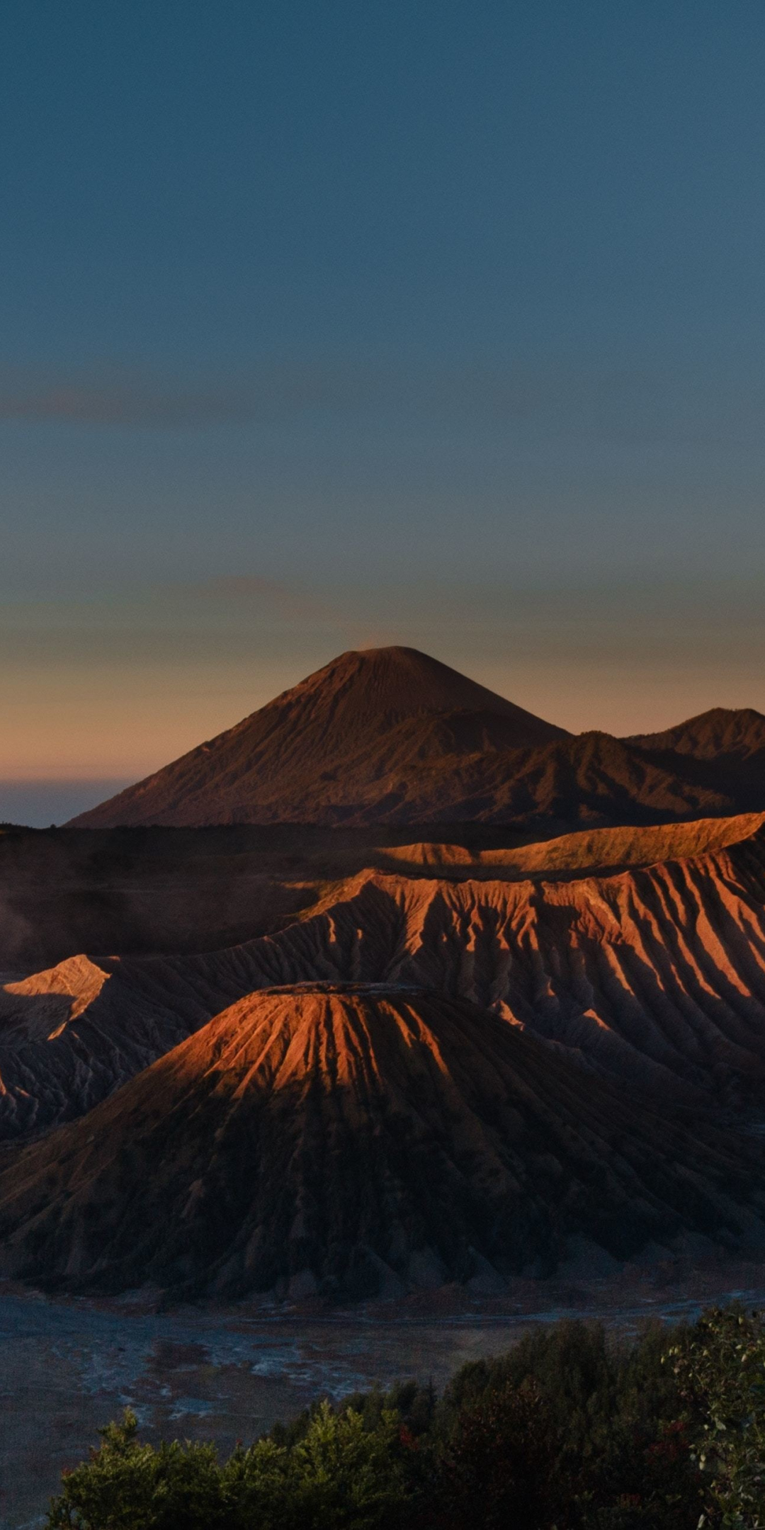 Sunrise, Mount Bromo, volcano, mountains, nature, 1080x2160 wallpaper