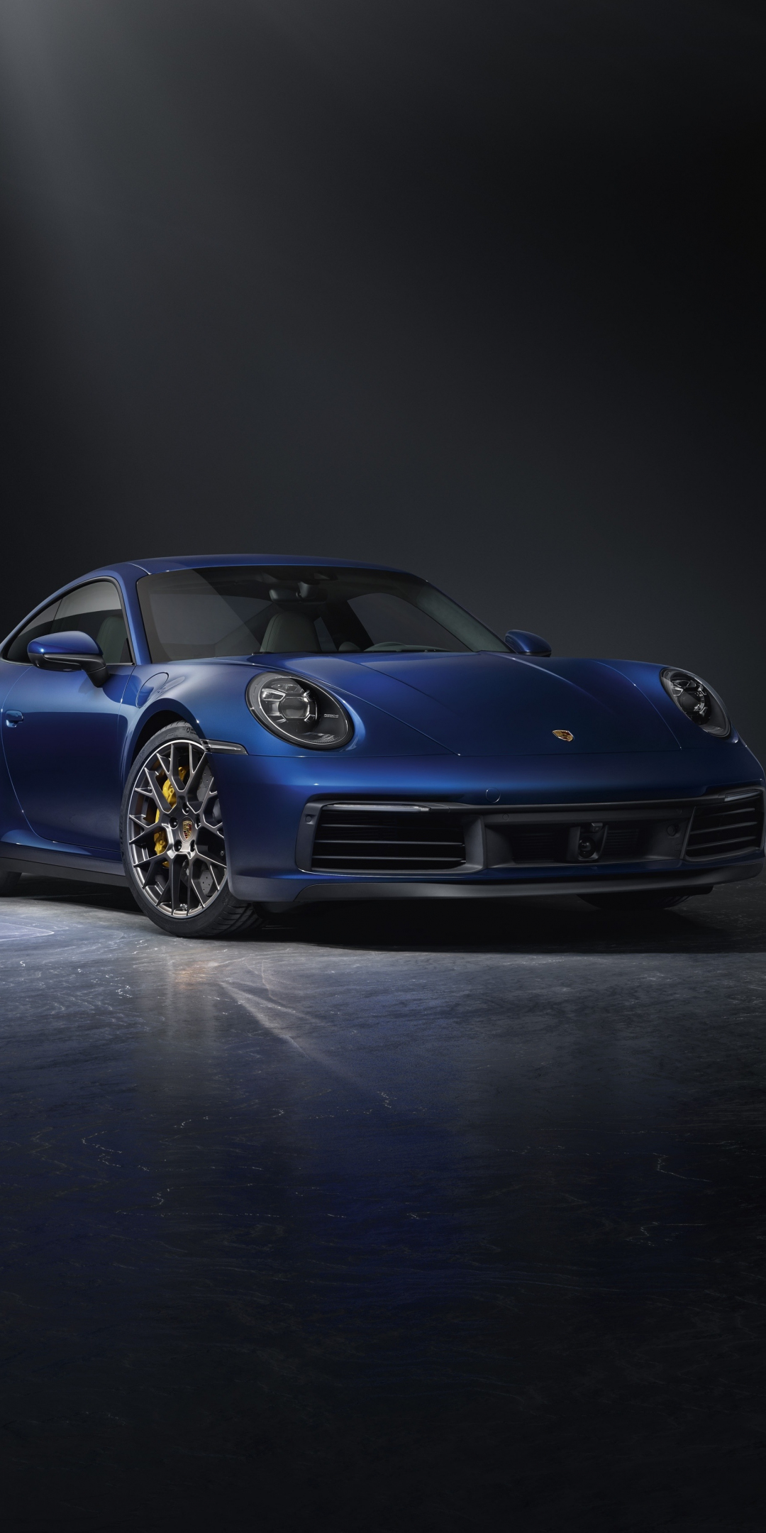 Sports car, blue, Porsche 911, 1080x2160 wallpaper