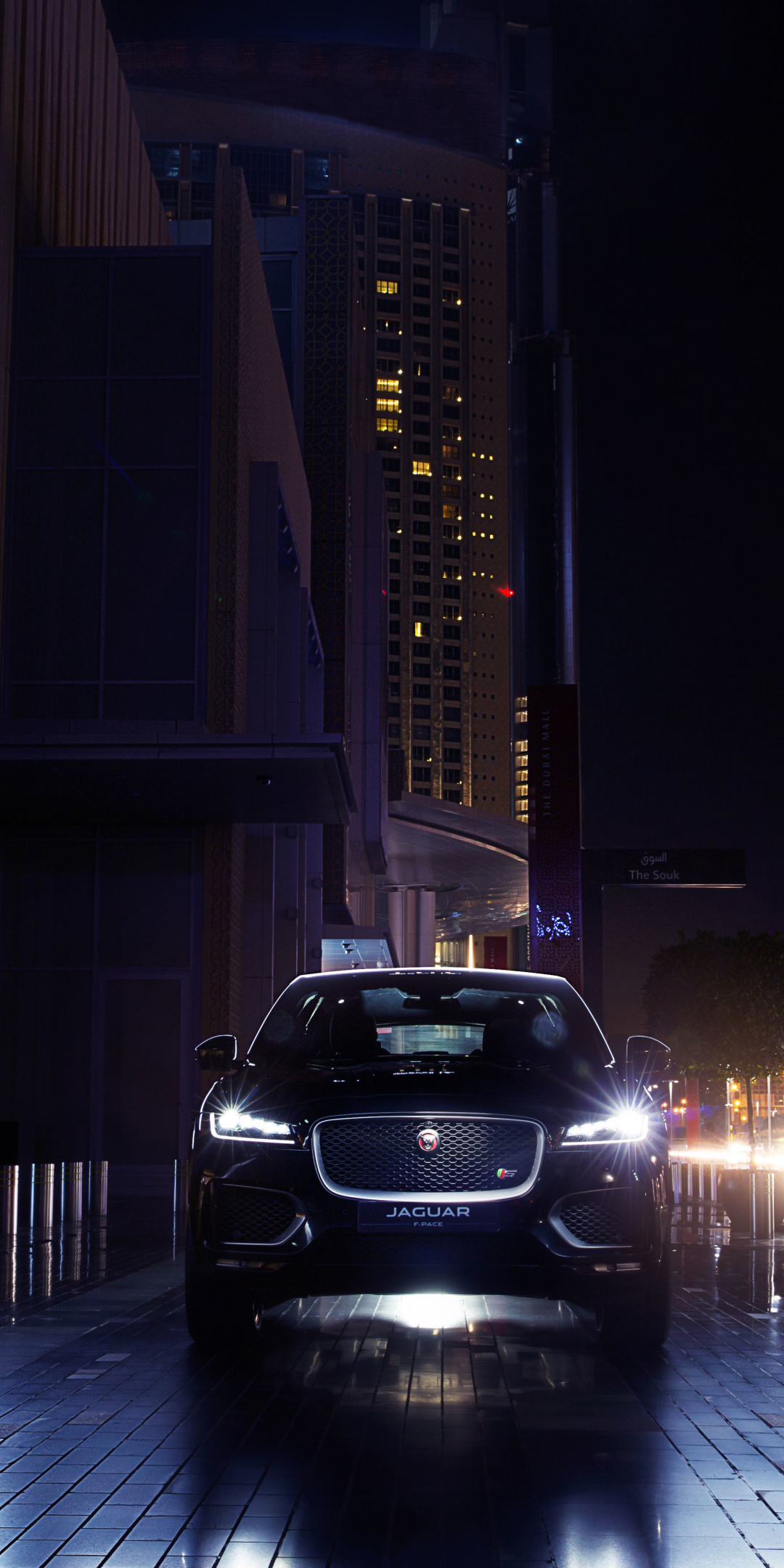 Luxury Sedan, dark, Jaguar F-Pace, 1080x2160 wallpaper
