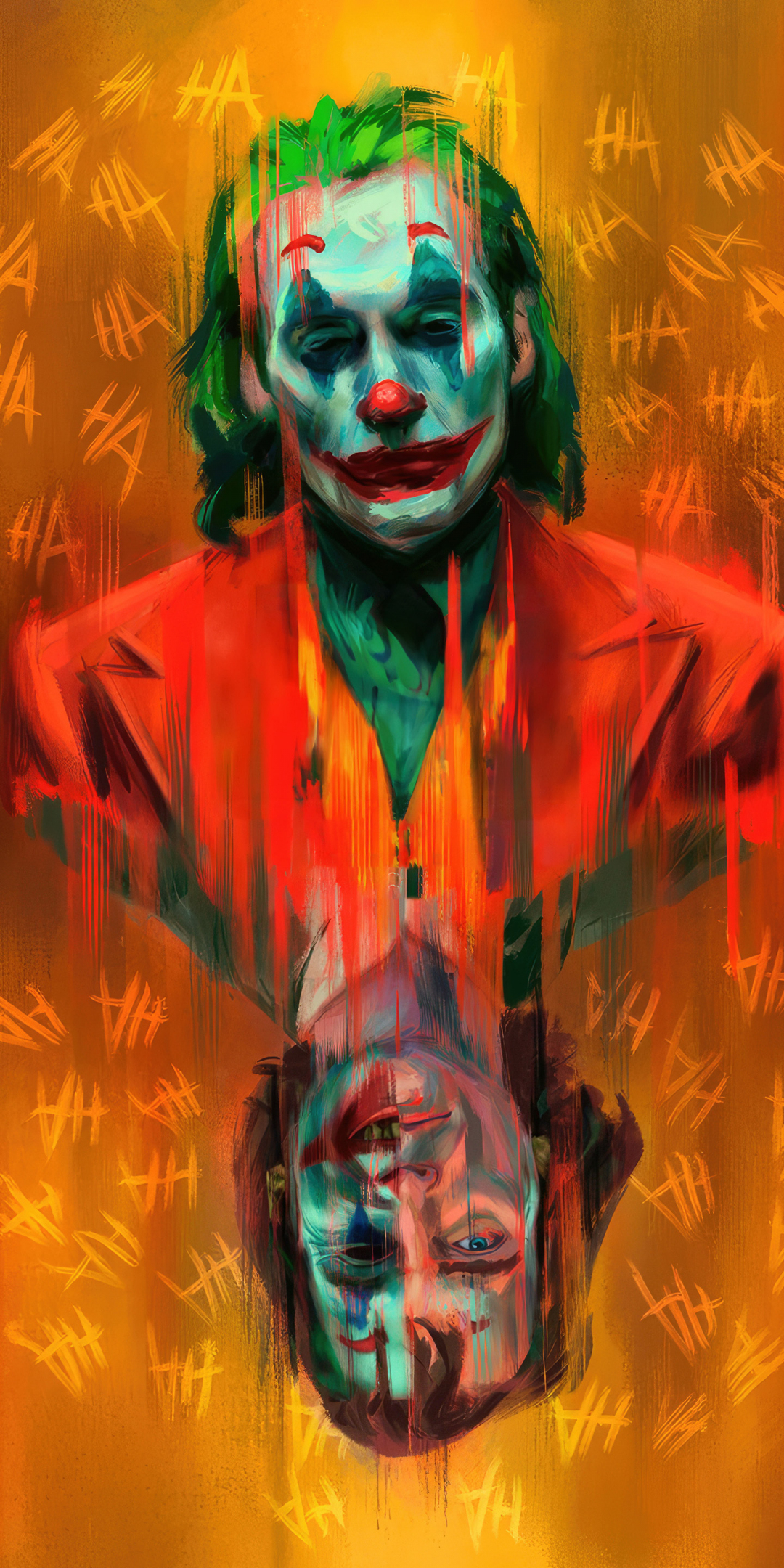 The Joker's sad mood, art, 1080x2160 wallpaper
