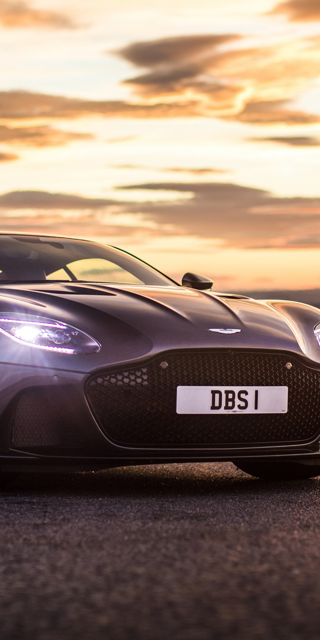 Front, luxury car, Aston Martin DBS Superleggera, 1080x2160 wallpaper