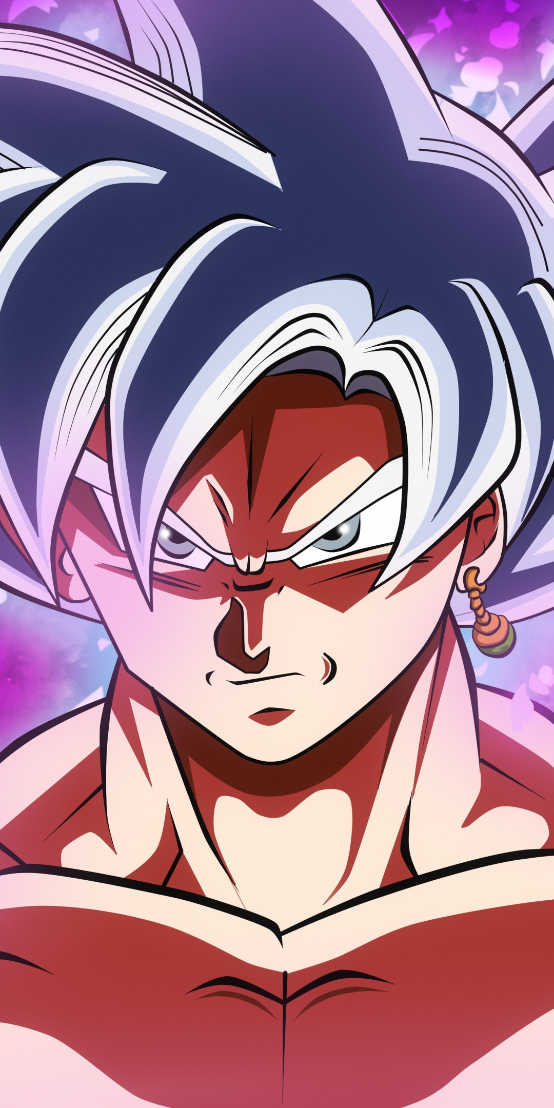 Goku, black, white hair, dragon ball super, 1080x2160 wallpaper