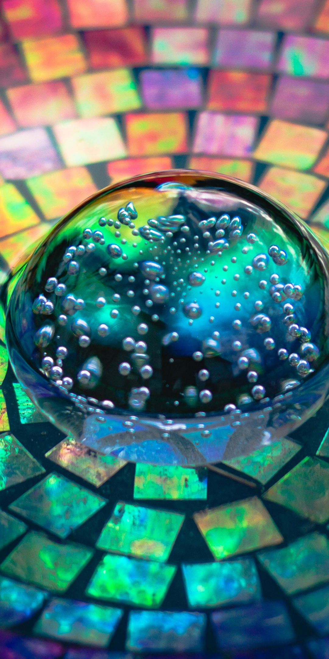 Bright, crystal ball, glass, abstraction, 1080x2160 wallpaper